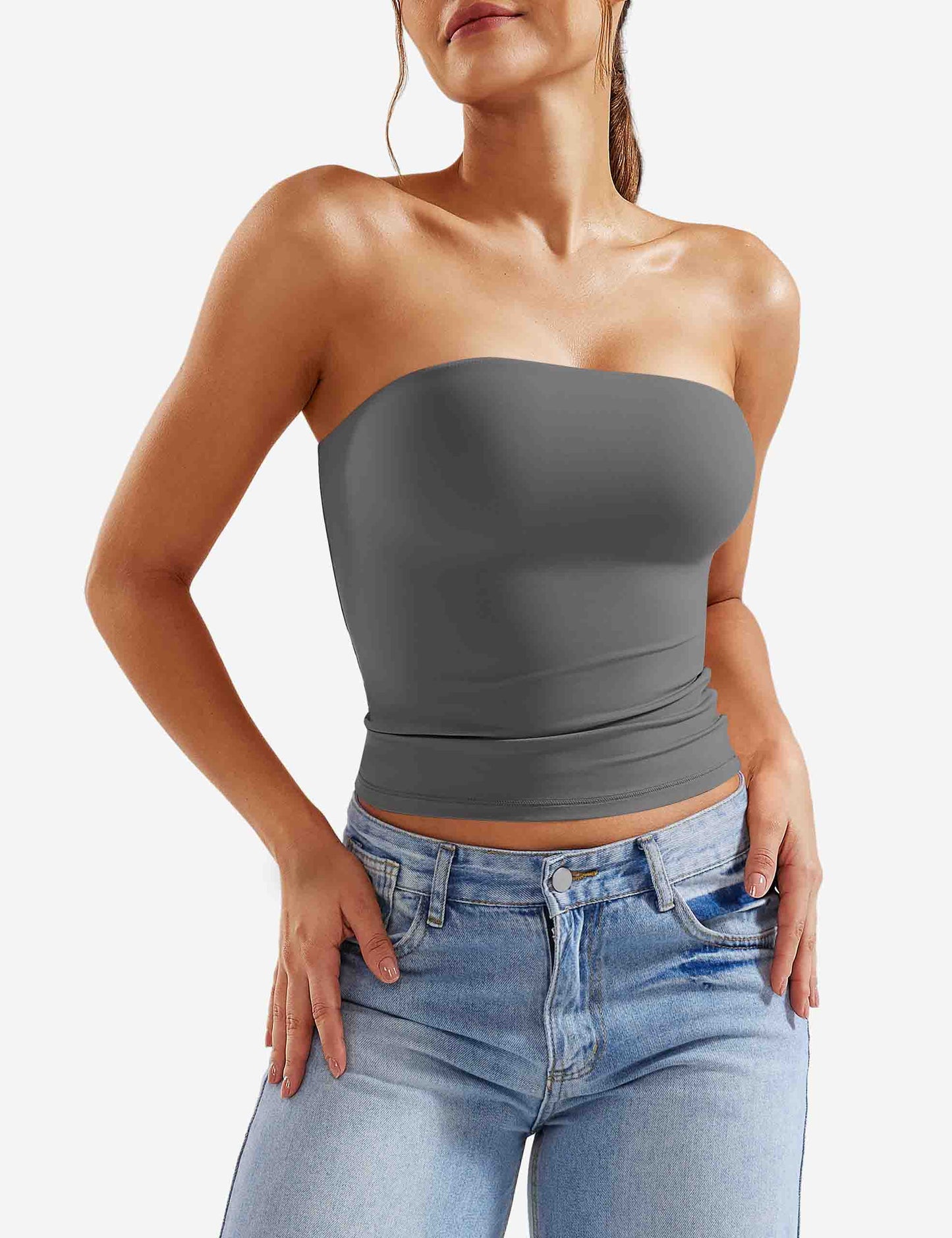 Tebeary Wan Double Lined Tube Top