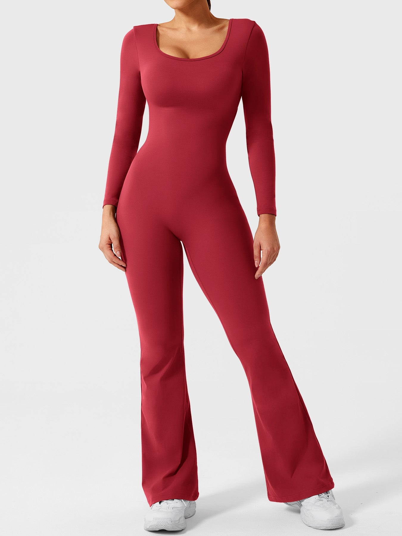 Tebeary Long Sleeves Flared Jumpsuit
