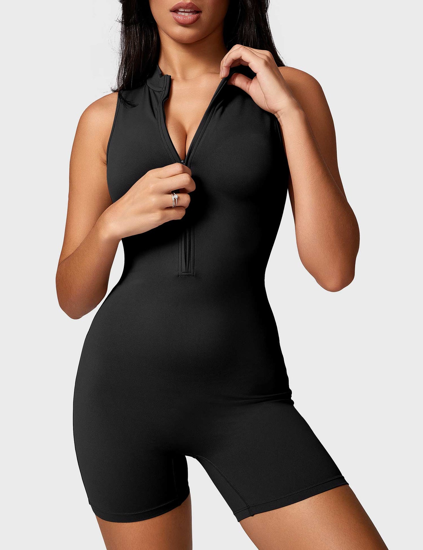 Tebeary Issa Sleeveless Zipper Romper