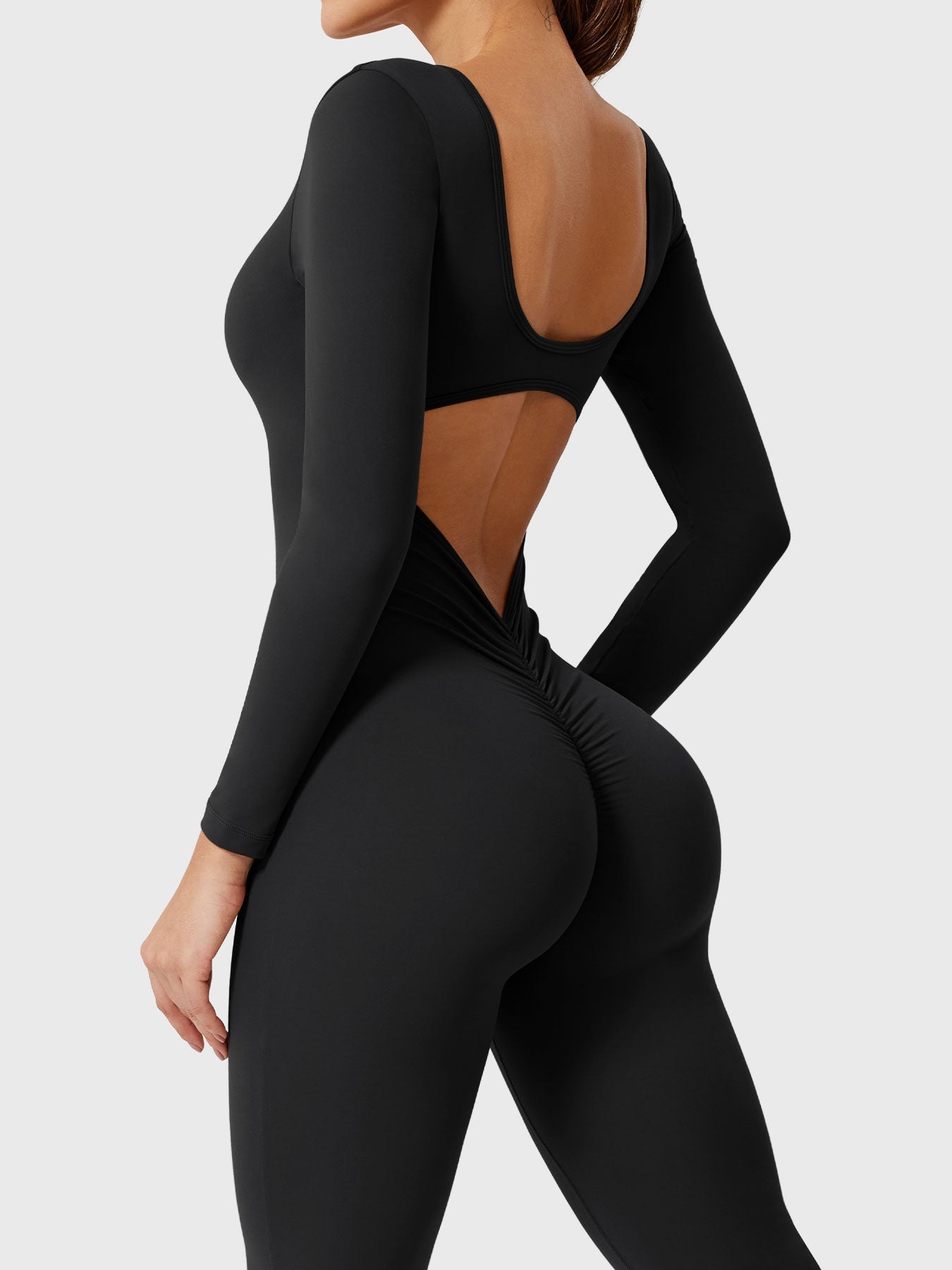 Tebeary Long Sleeves Flared Jumpsuit