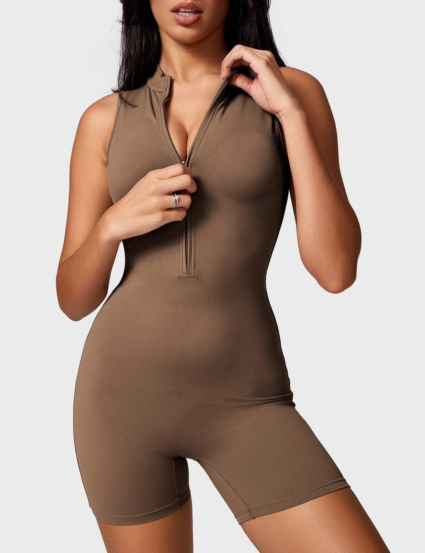 Tebeary Issa Sleeveless Zipper Romper
