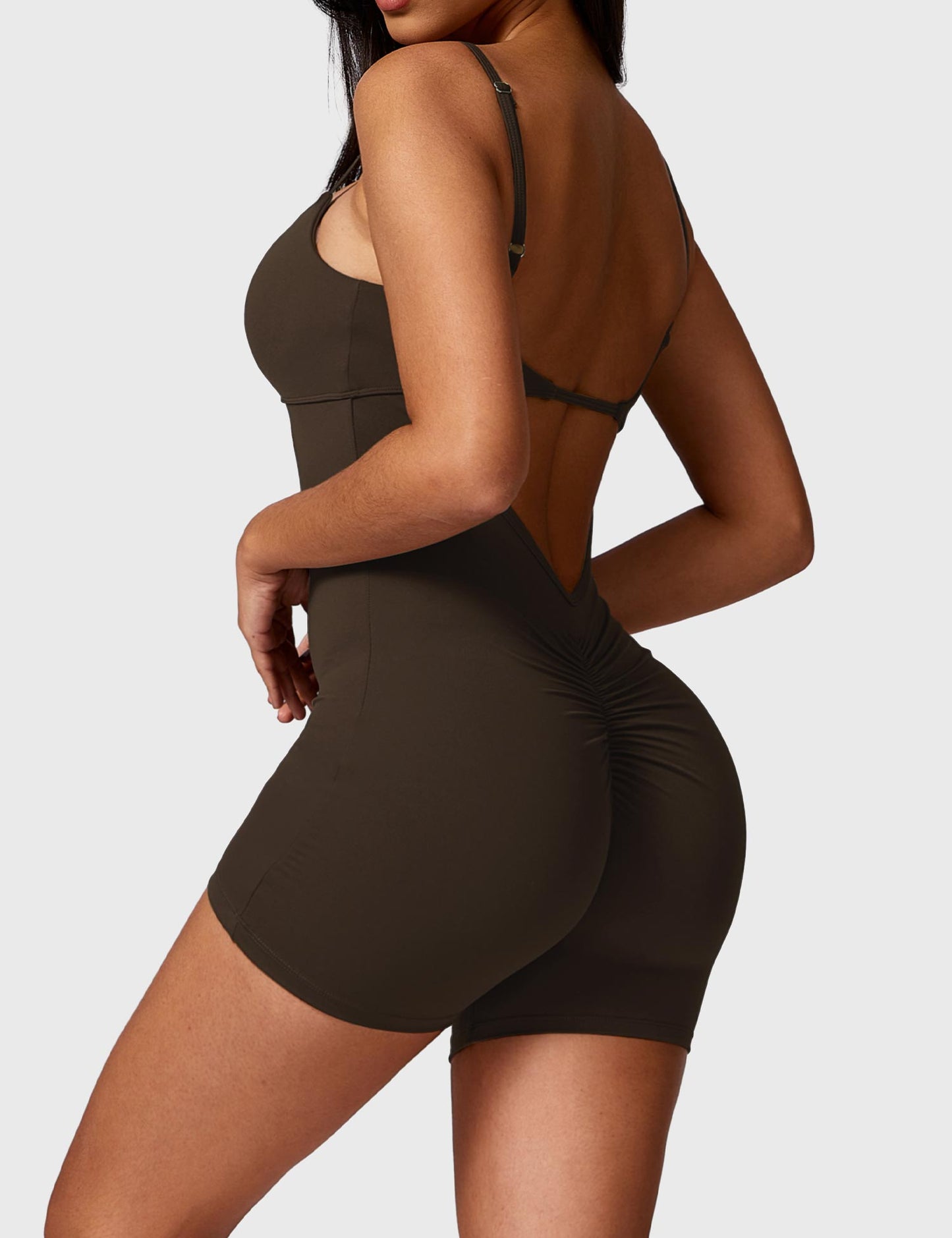 Tebeary V-Back Scrunch Romper