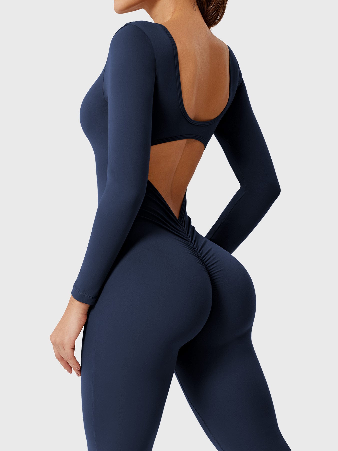 Tebeary Long Sleeves Flared Jumpsuit