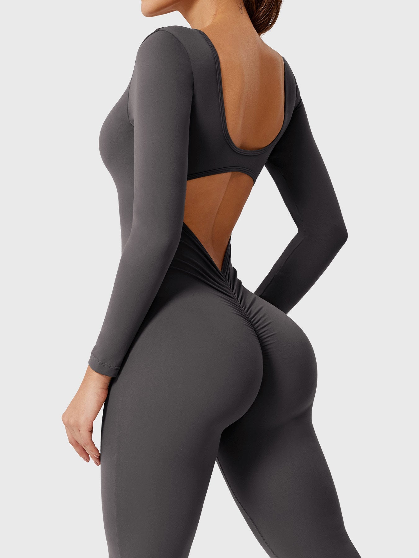 Tebeary Long Sleeves Flared Jumpsuit