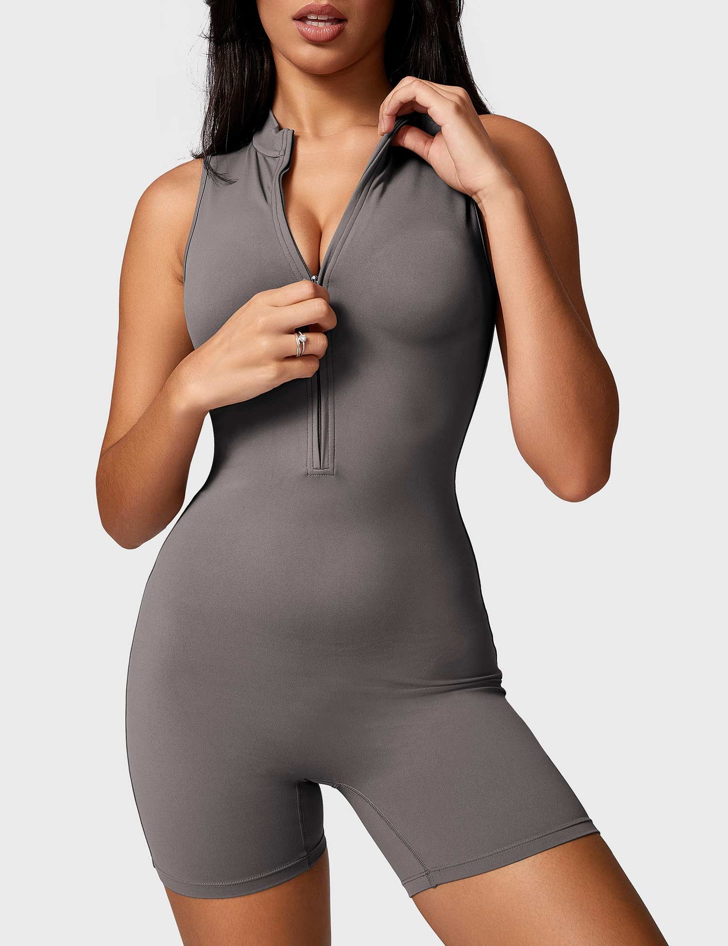 Tebeary Issa Sleeveless Zipper Romper