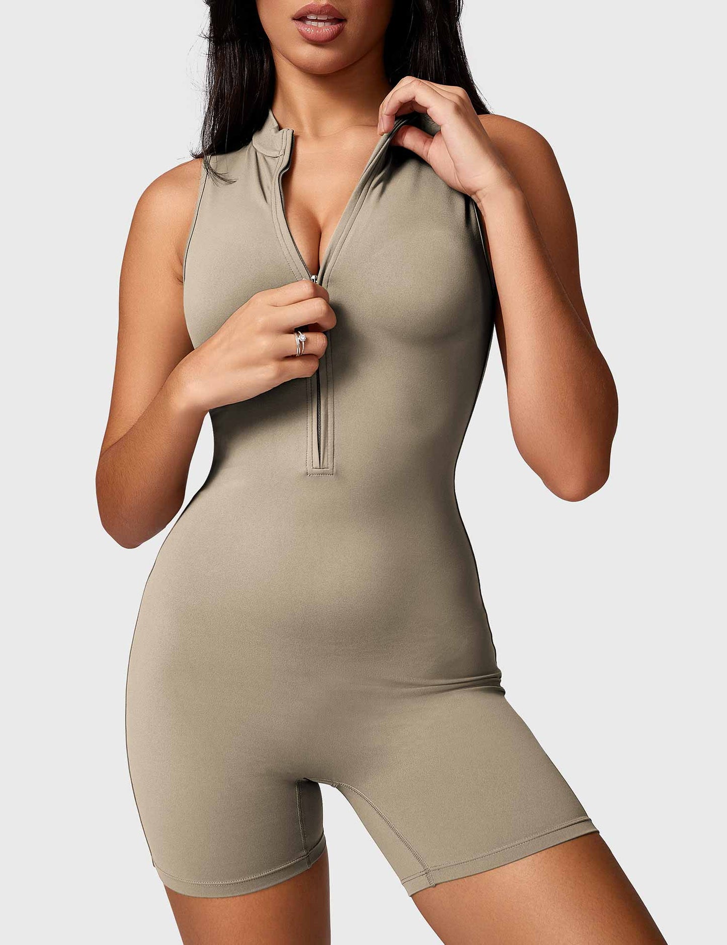 Tebeary Issa Sleeveless Zipper Romper
