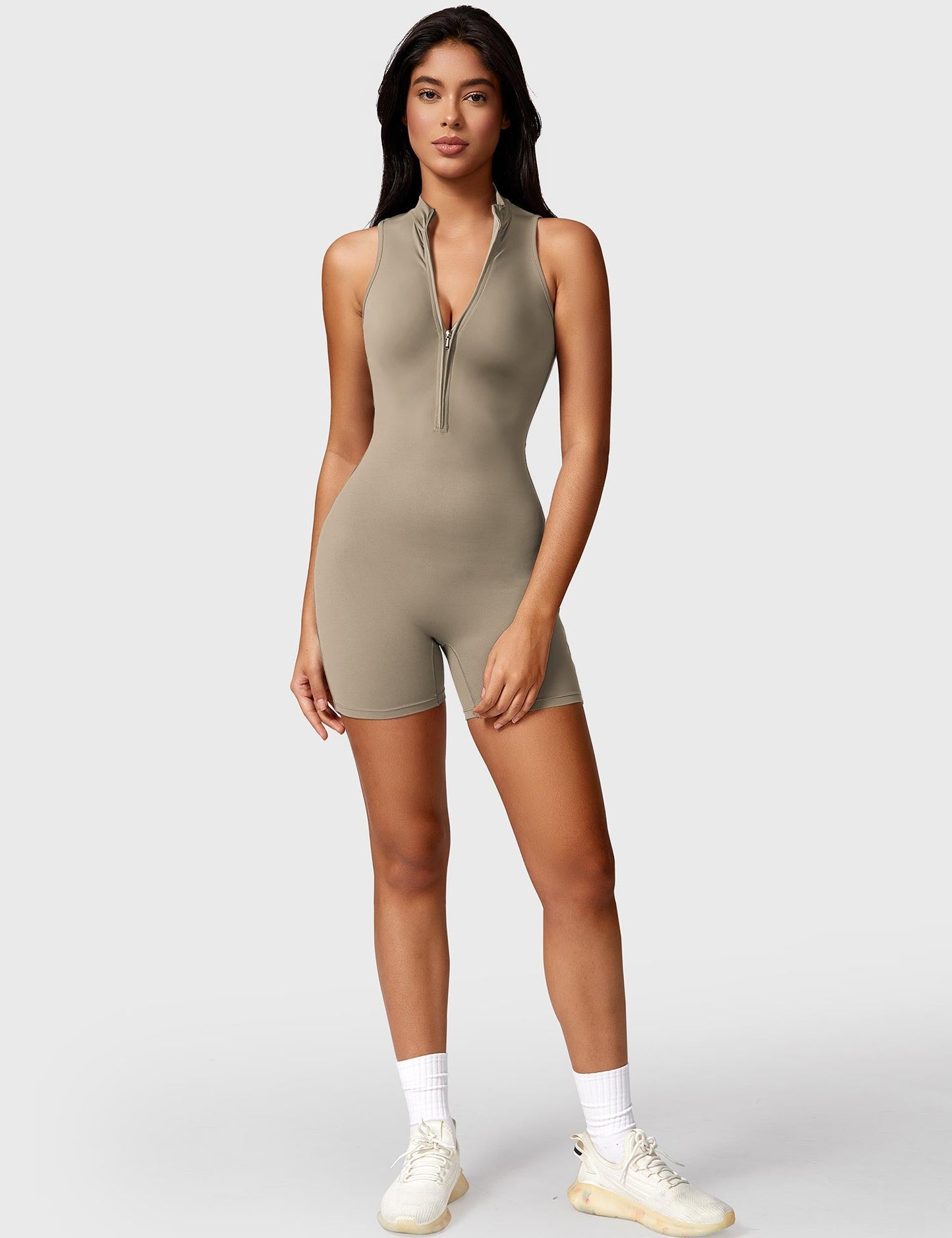 Tebeary Issa Sleeveless Zipper Romper