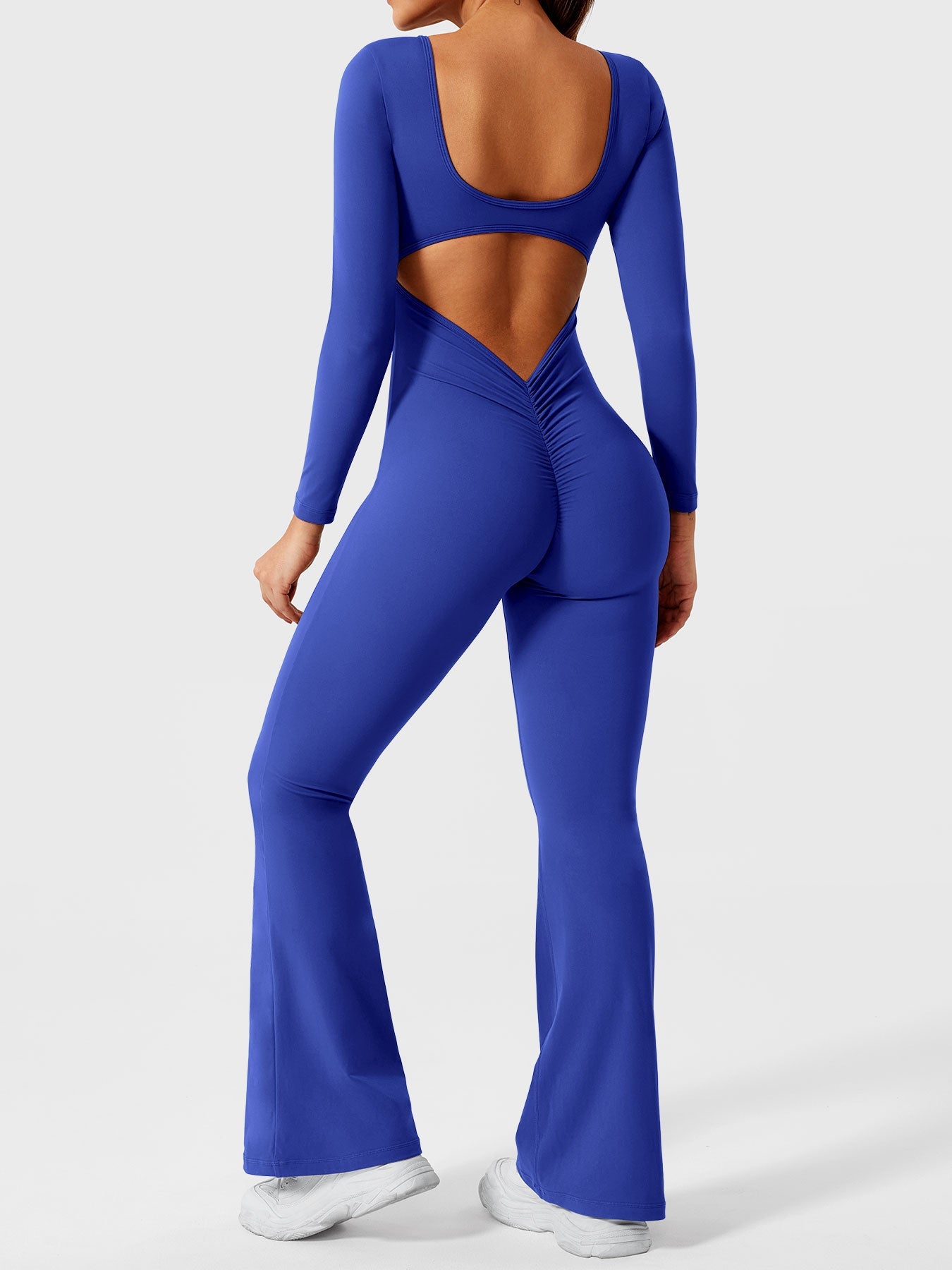 Tebeary Long Sleeves Flared Jumpsuit
