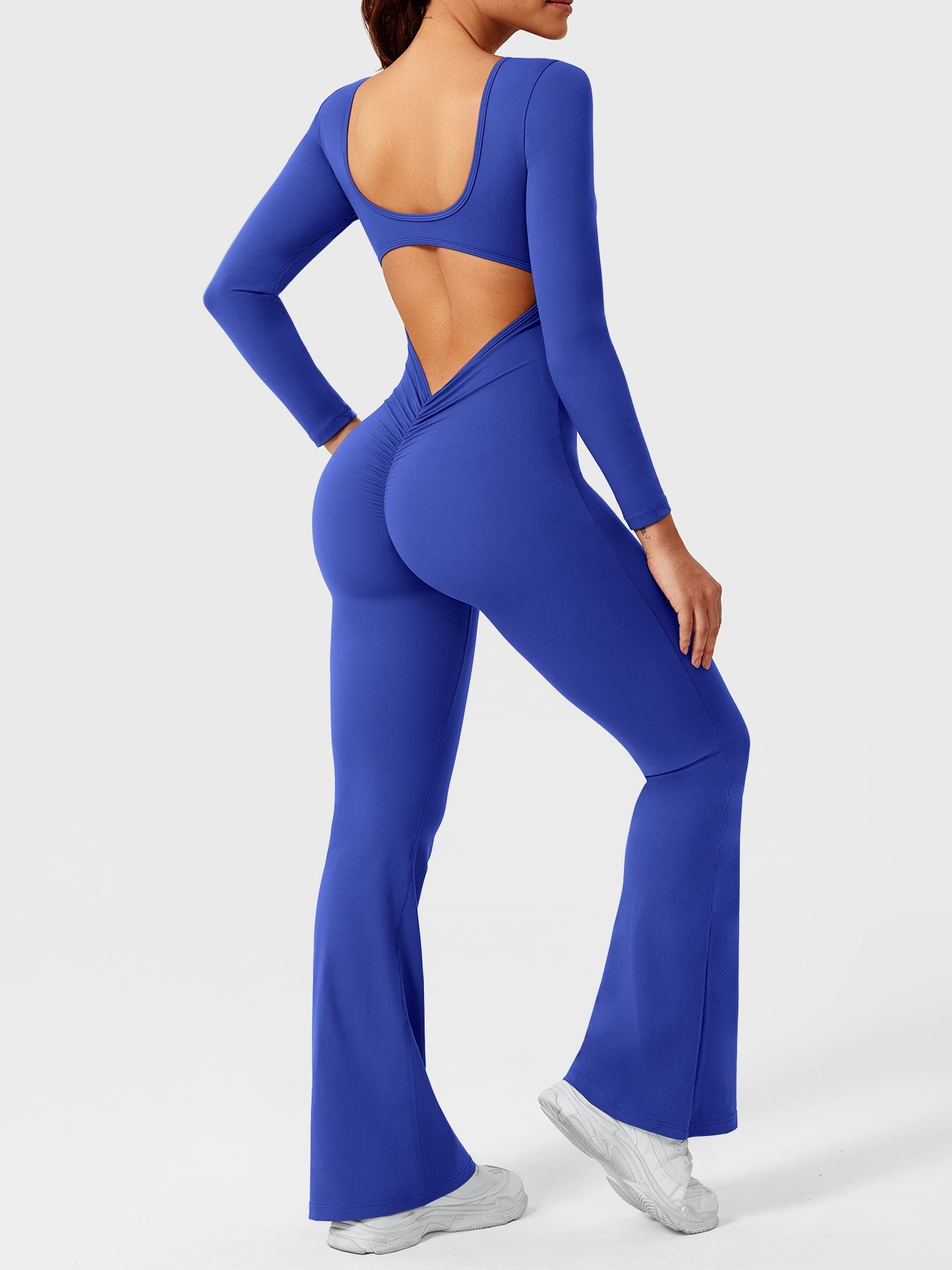 Tebeary Long Sleeves Flared Jumpsuit