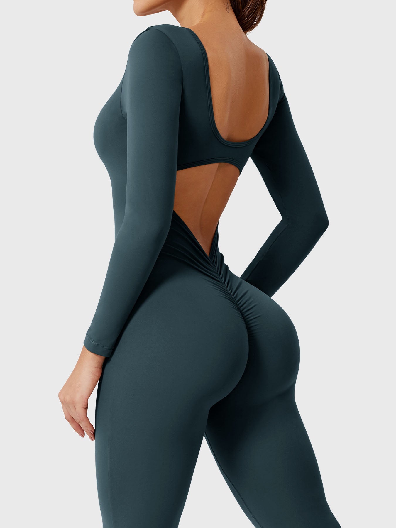 Tebeary Long Sleeves Flared Jumpsuit