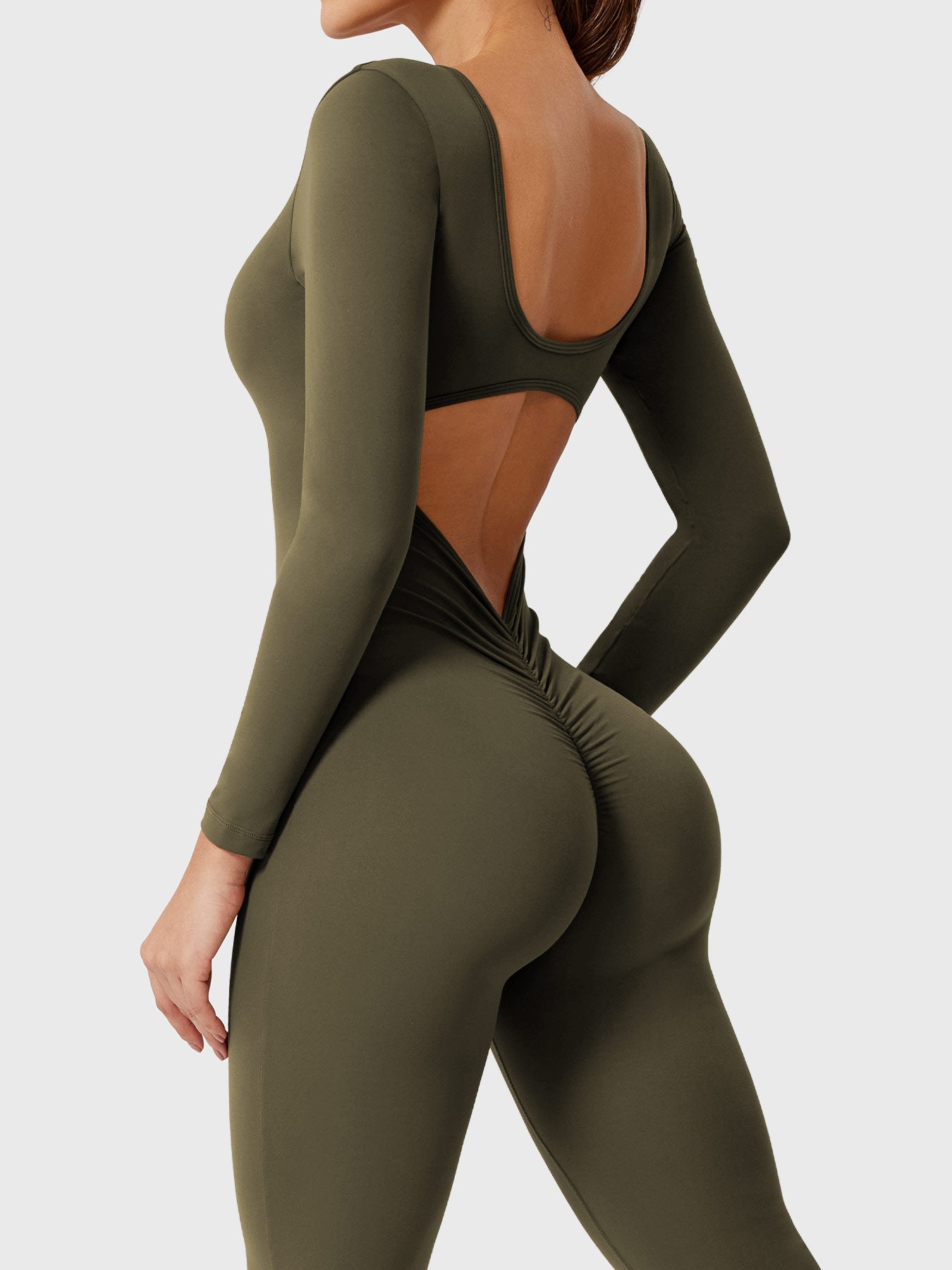 Tebeary Long Sleeves Flared Jumpsuit
