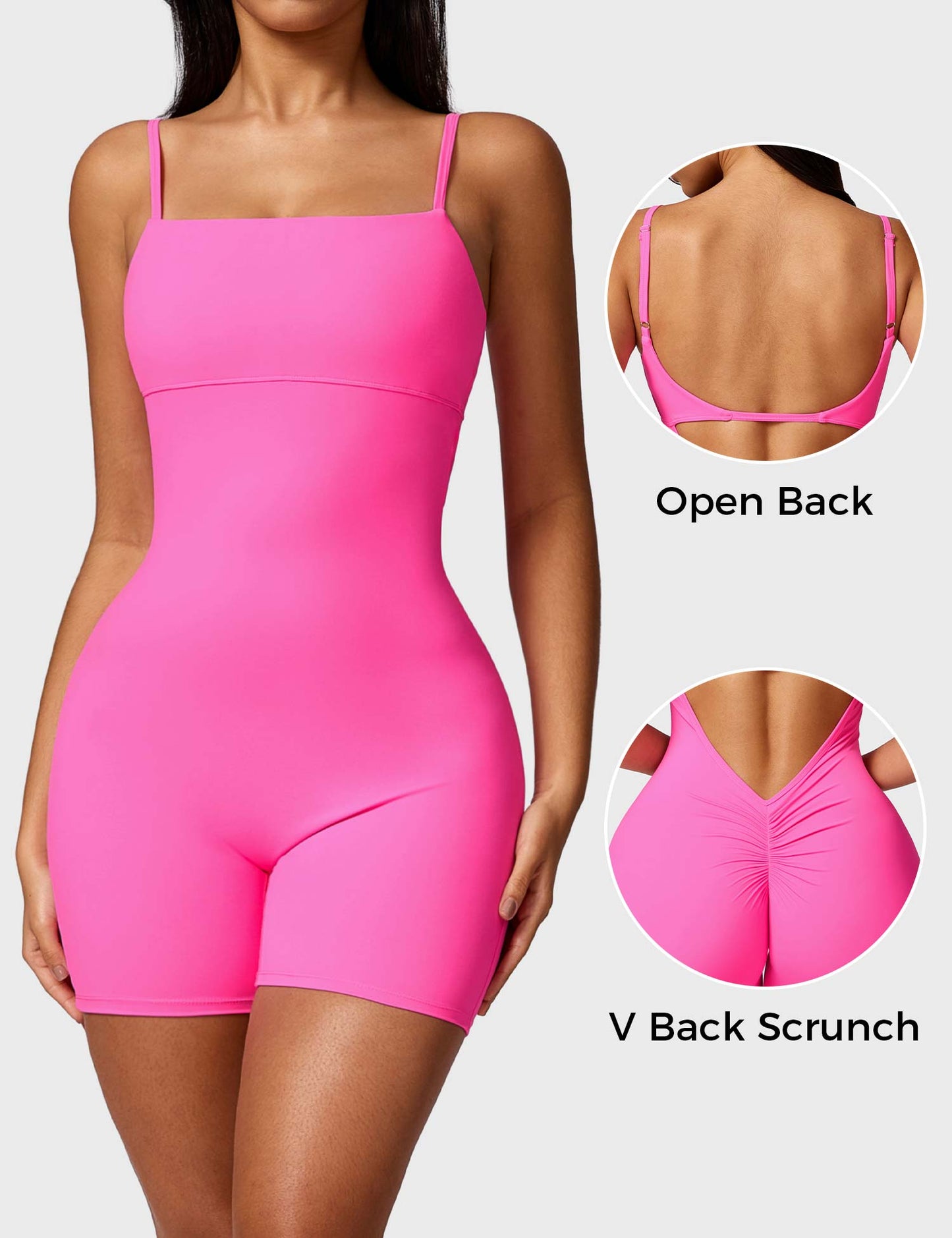 Tebeary V-Back Scrunch Romper