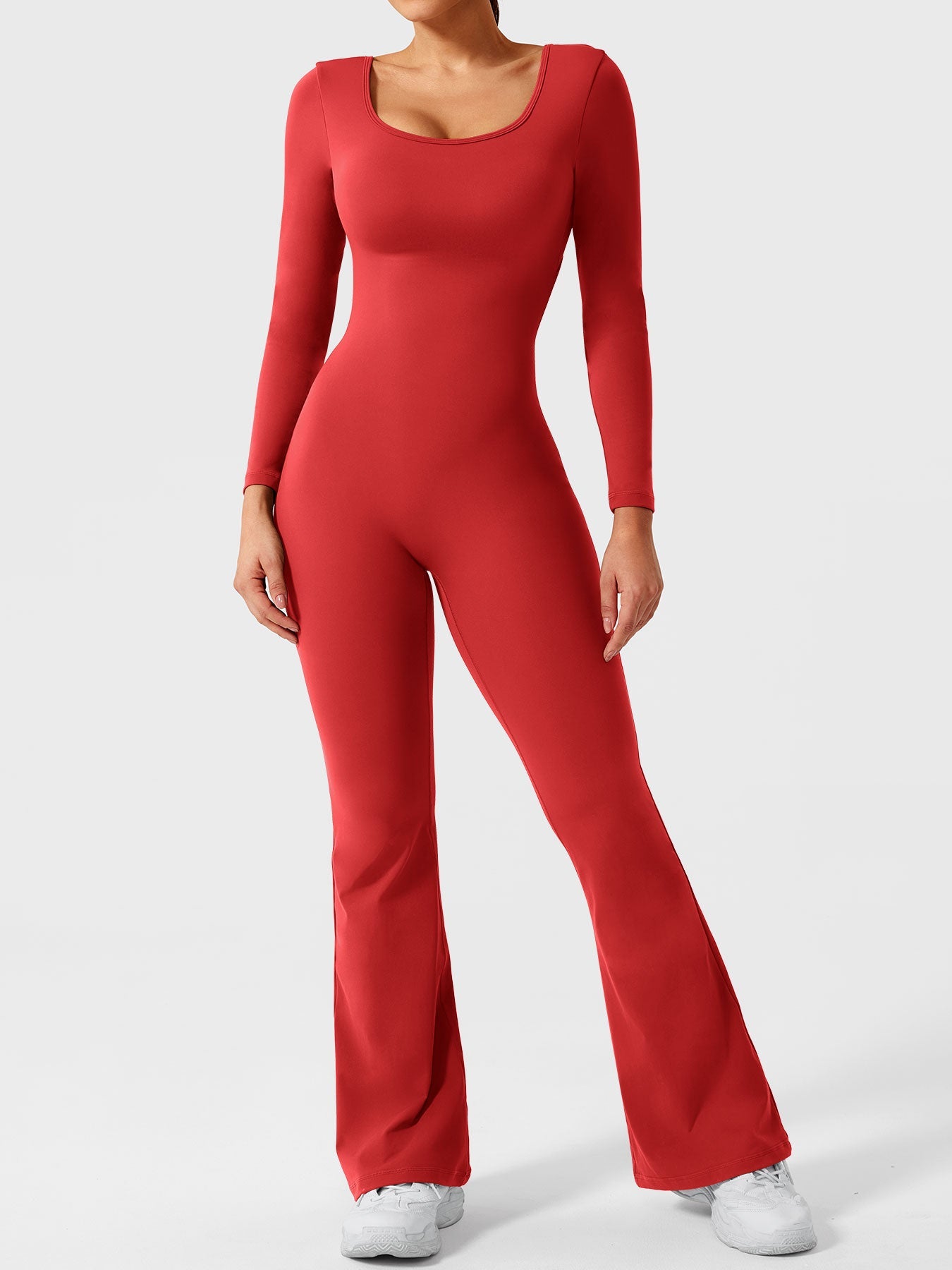 Tebeary Long Sleeves Flared Jumpsuit