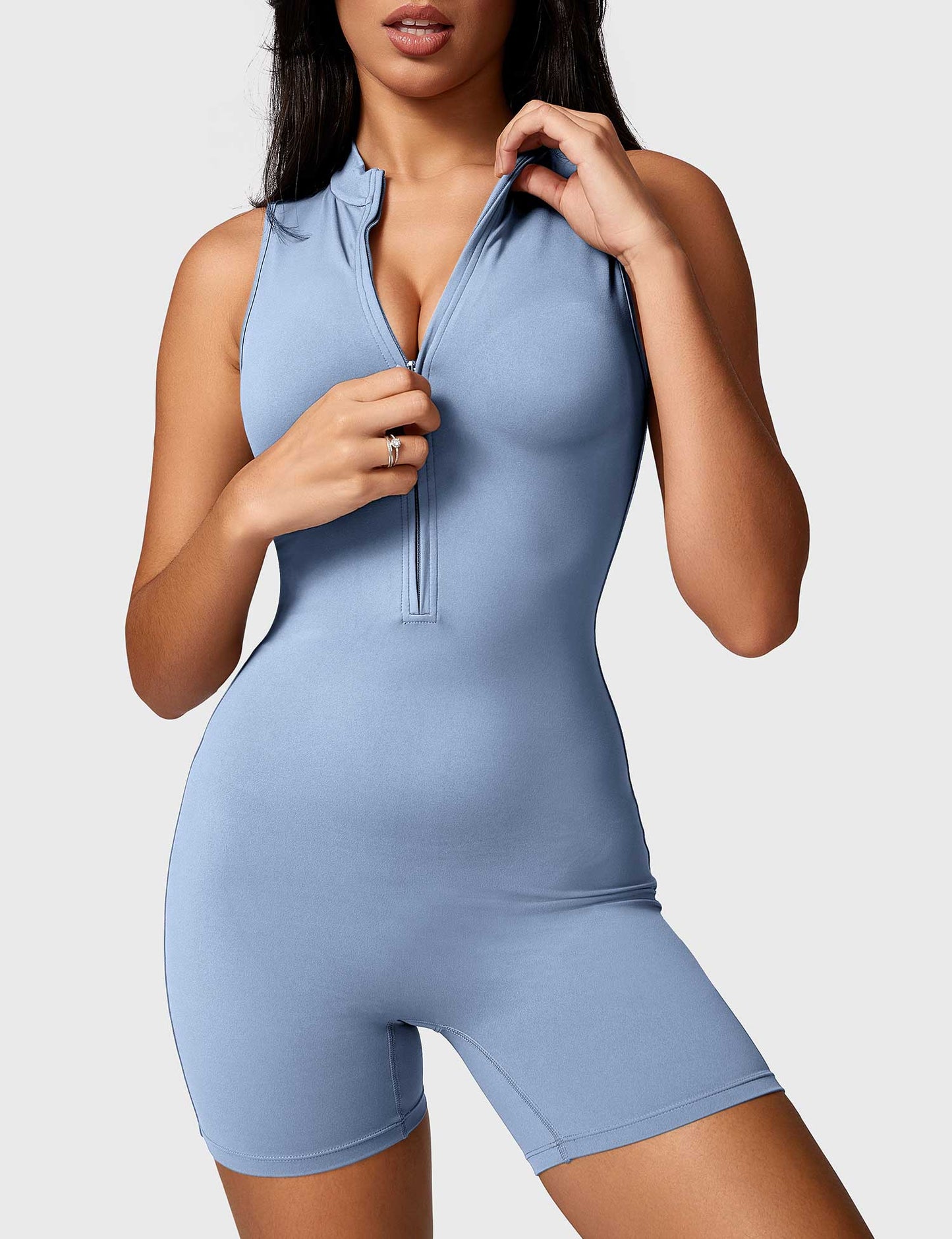 Tebeary Issa Sleeveless Zipper Romper