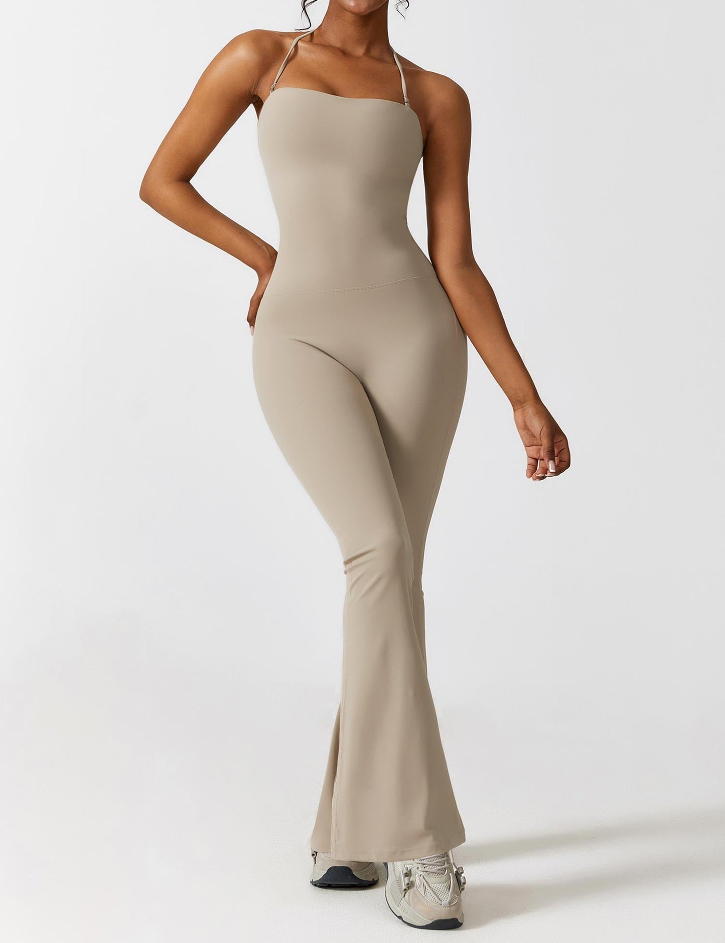 Tebeary Halter Flared Jumpsuit