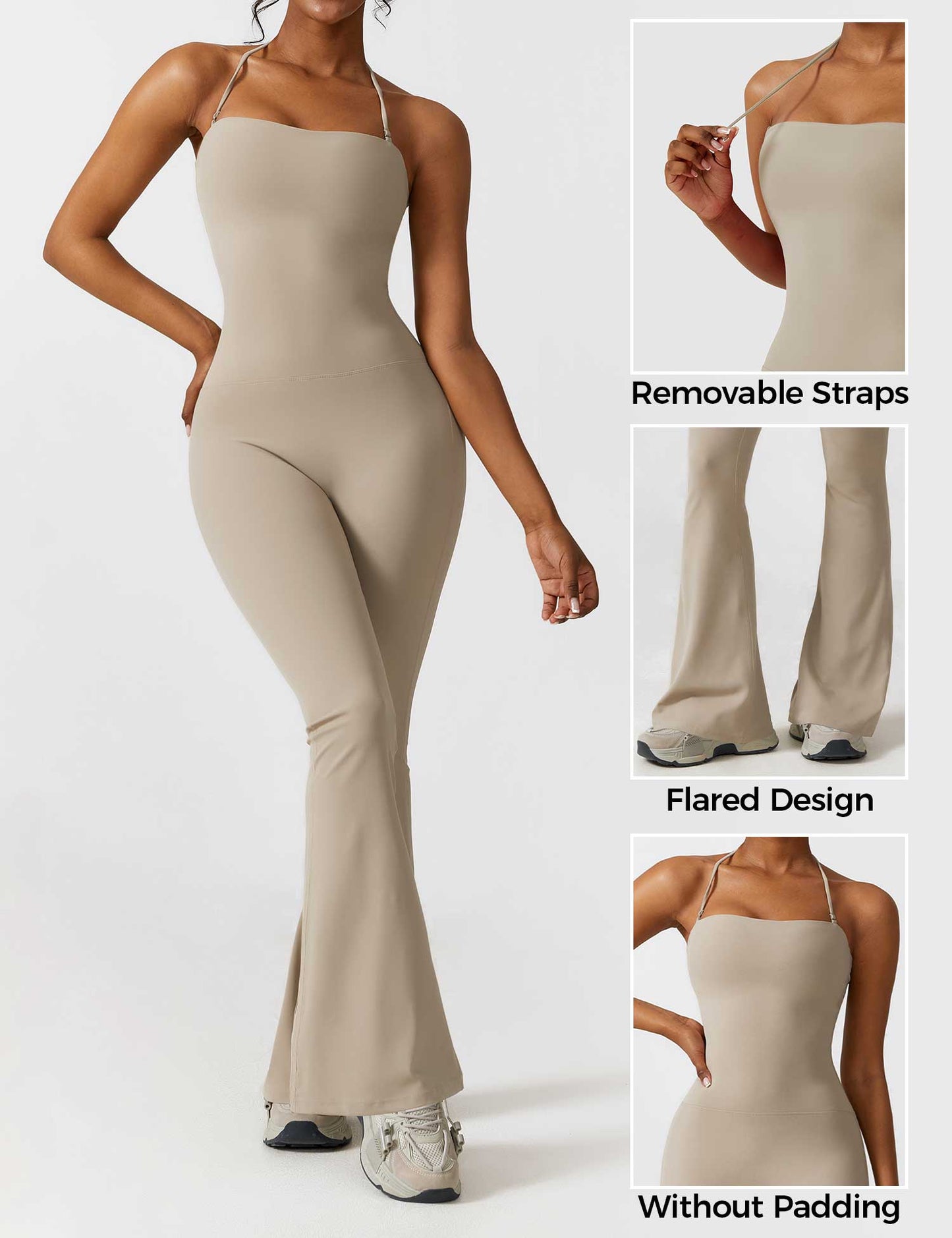 Tebeary Halter Flared Jumpsuit