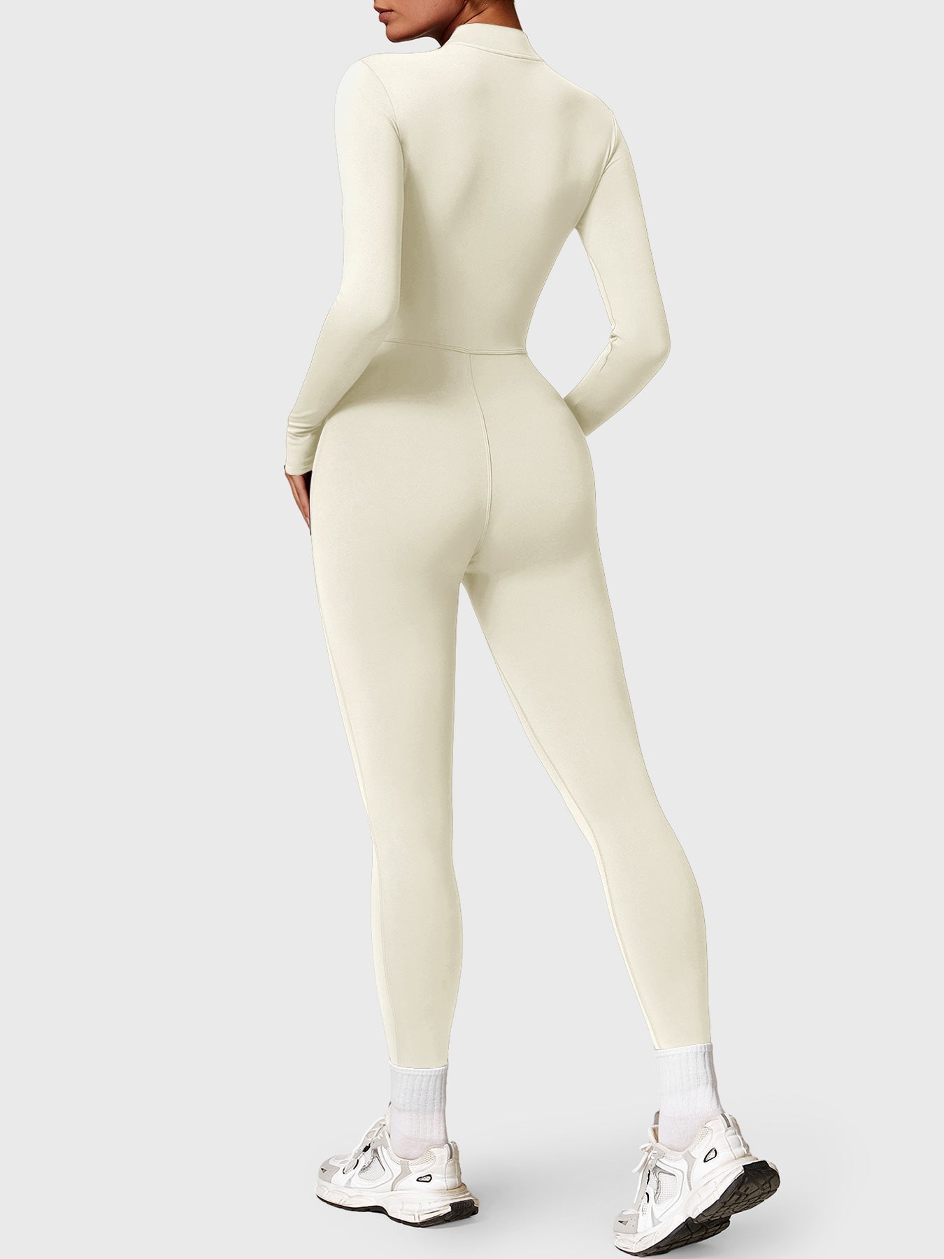Tebeary Issa Fleece Long Sleeve Zipper Jumpsuit