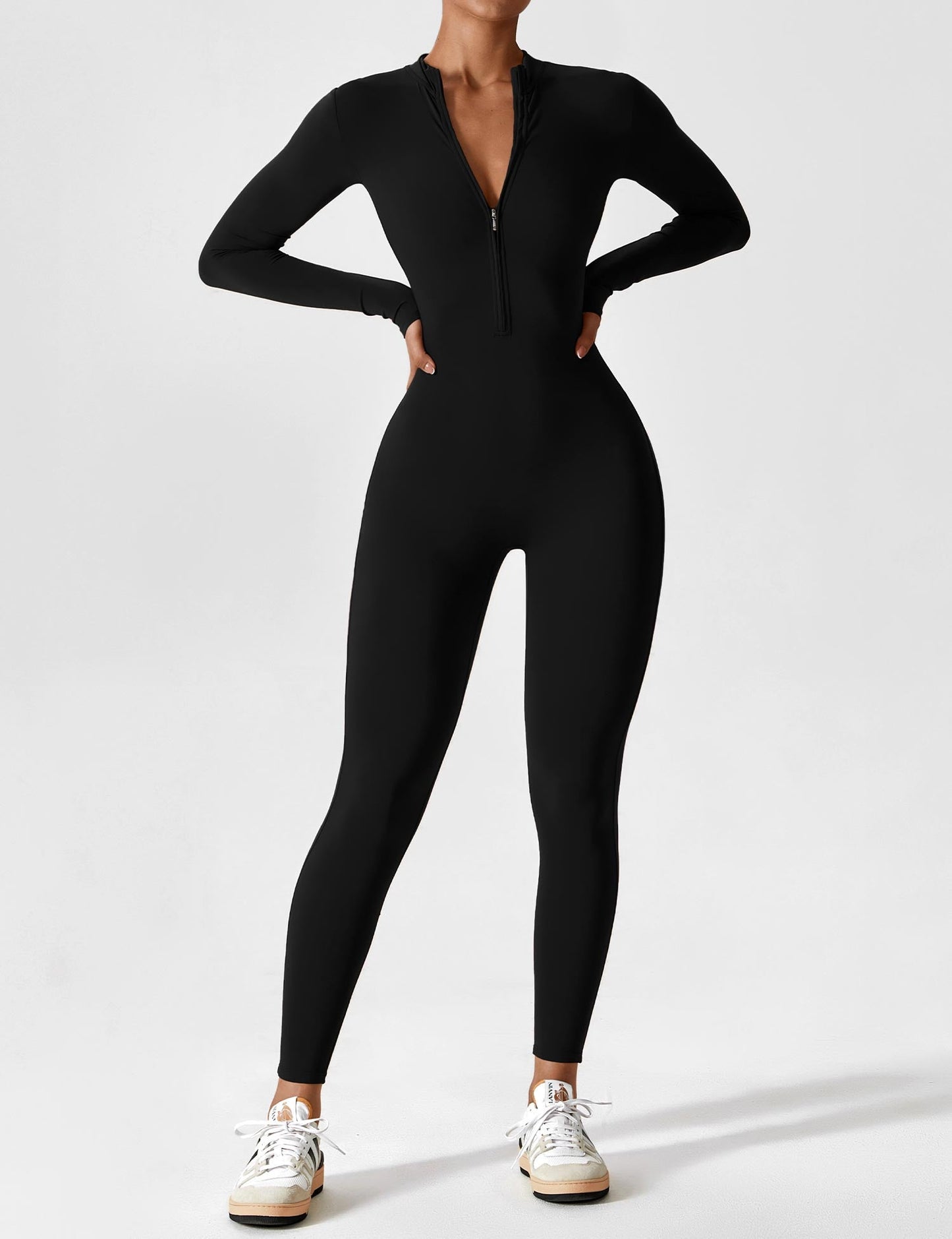 Tebeary Issa Fleece Long Sleeve Zipper Jumpsuit