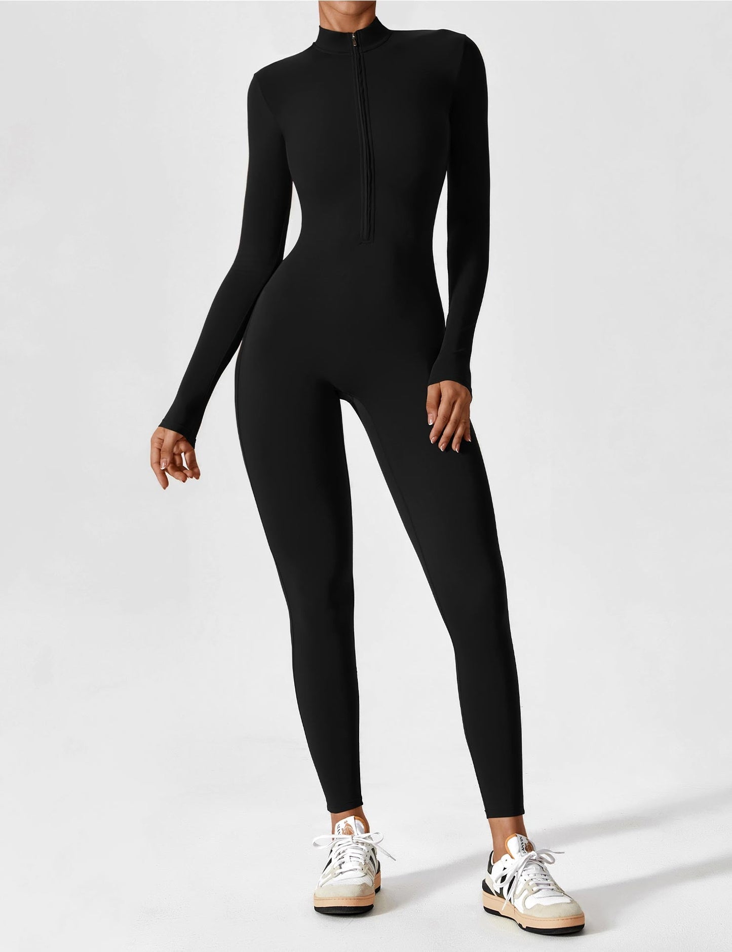 Tebeary Issa Fleece Long Sleeve Zipper Jumpsuit