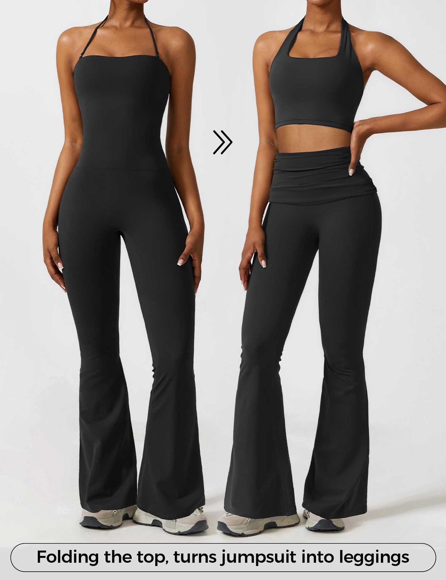 Tebeary Halter Flared Jumpsuit