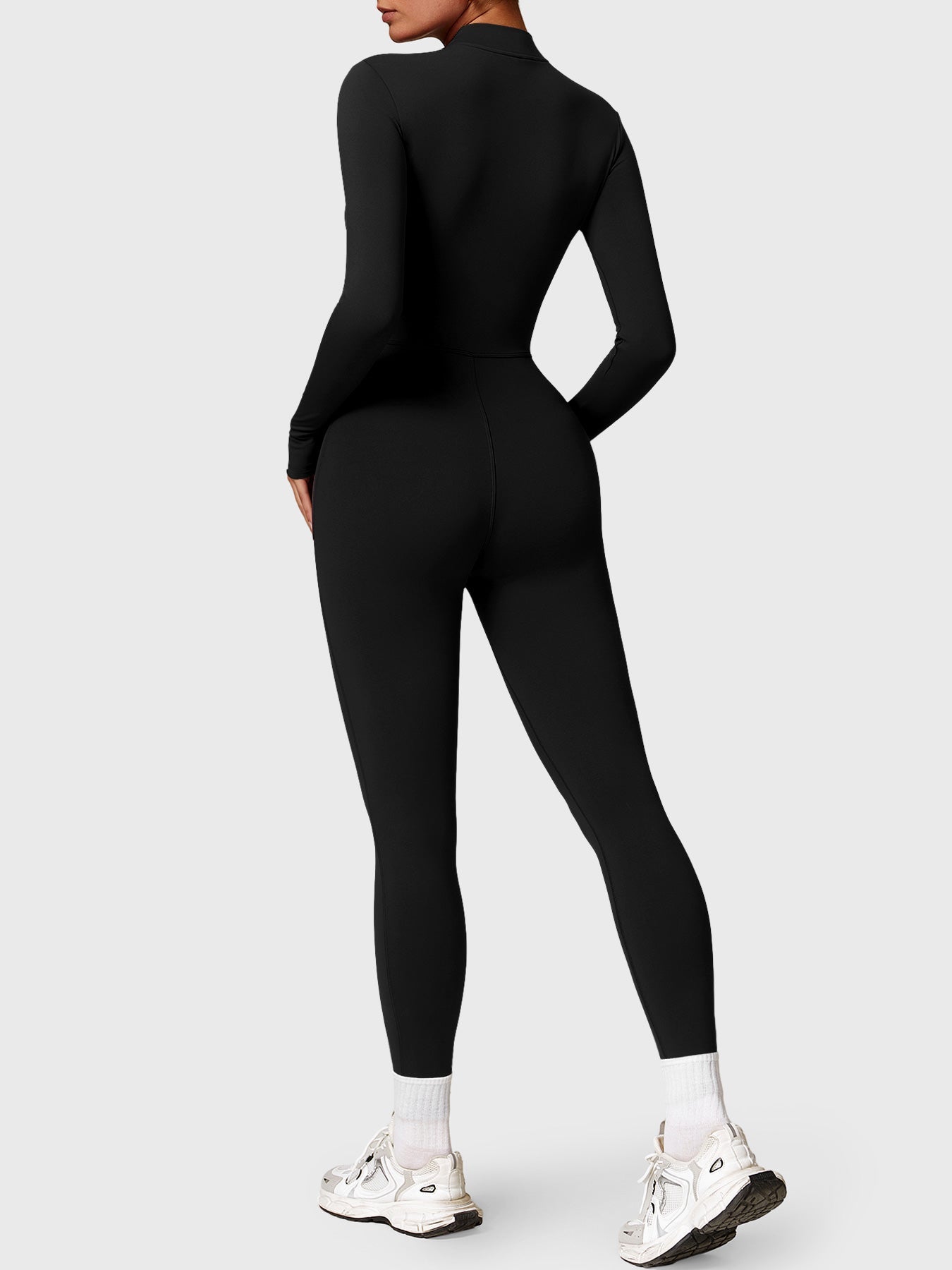 Tebeary Issa Fleece Long Sleeve Zipper Jumpsuit
