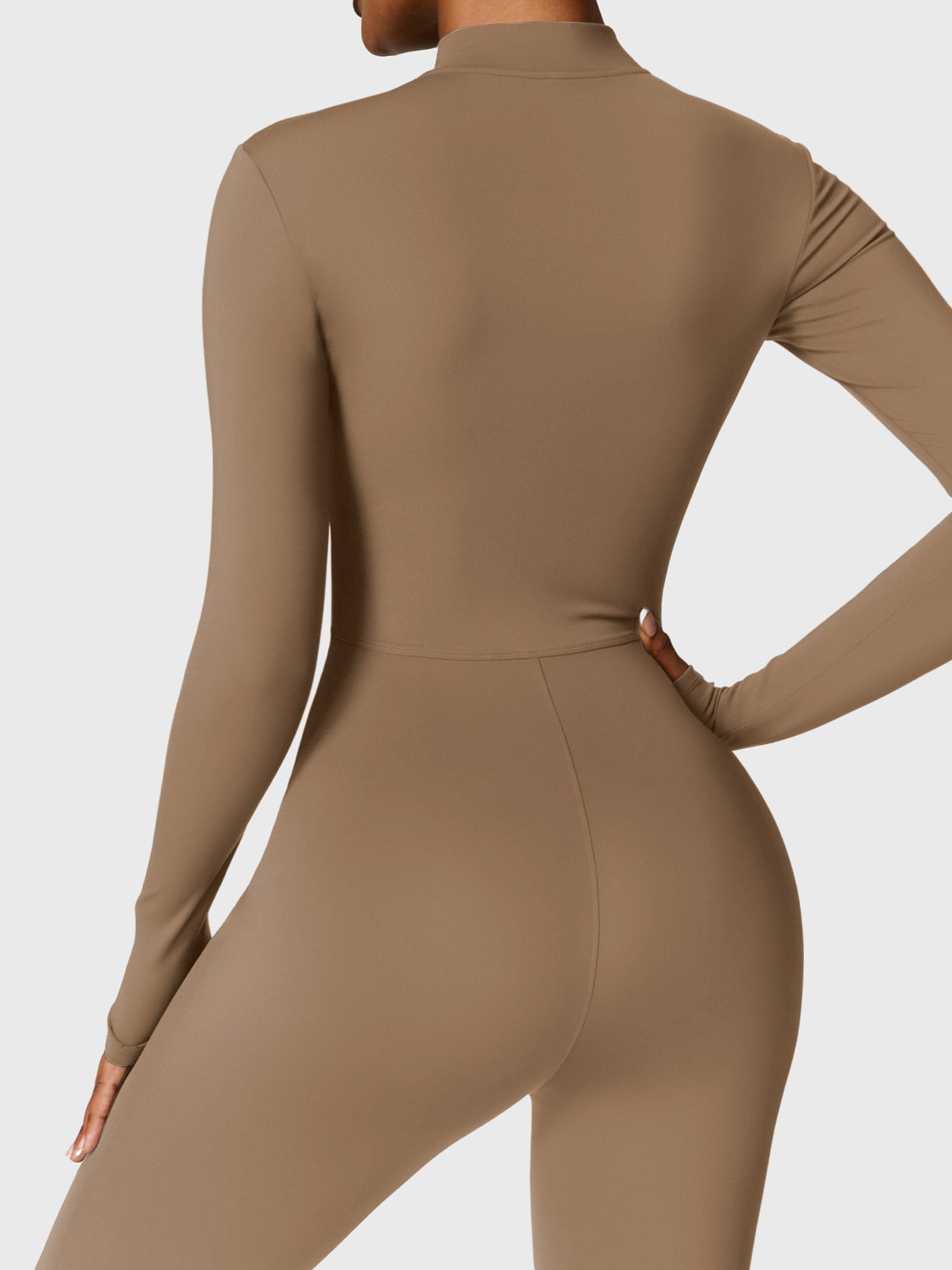 Tebeary Issa Fleece Long Sleeve Zipper Jumpsuit