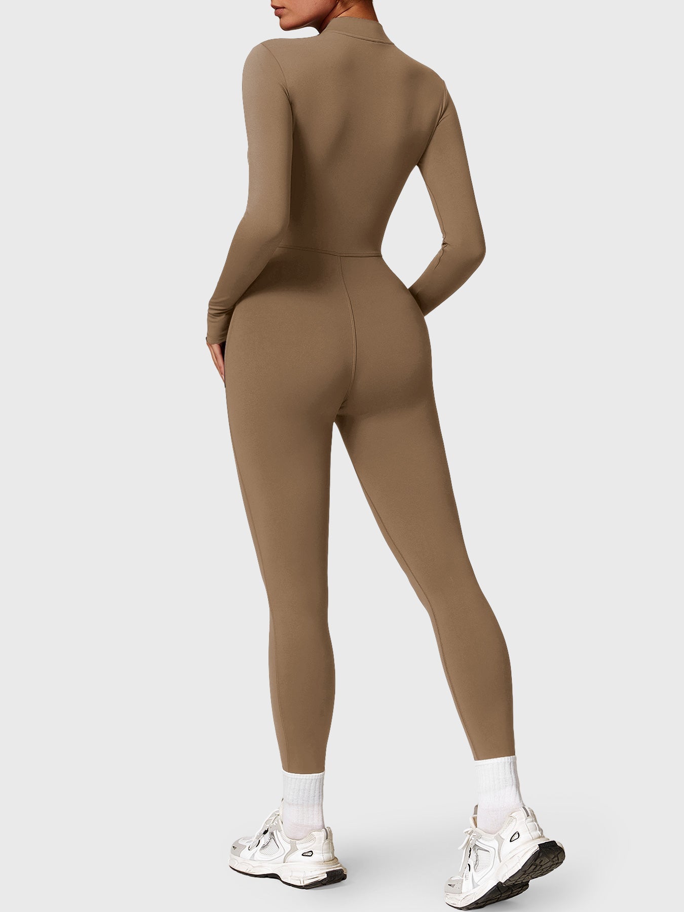 Tebeary Issa Fleece Long Sleeve Zipper Jumpsuit