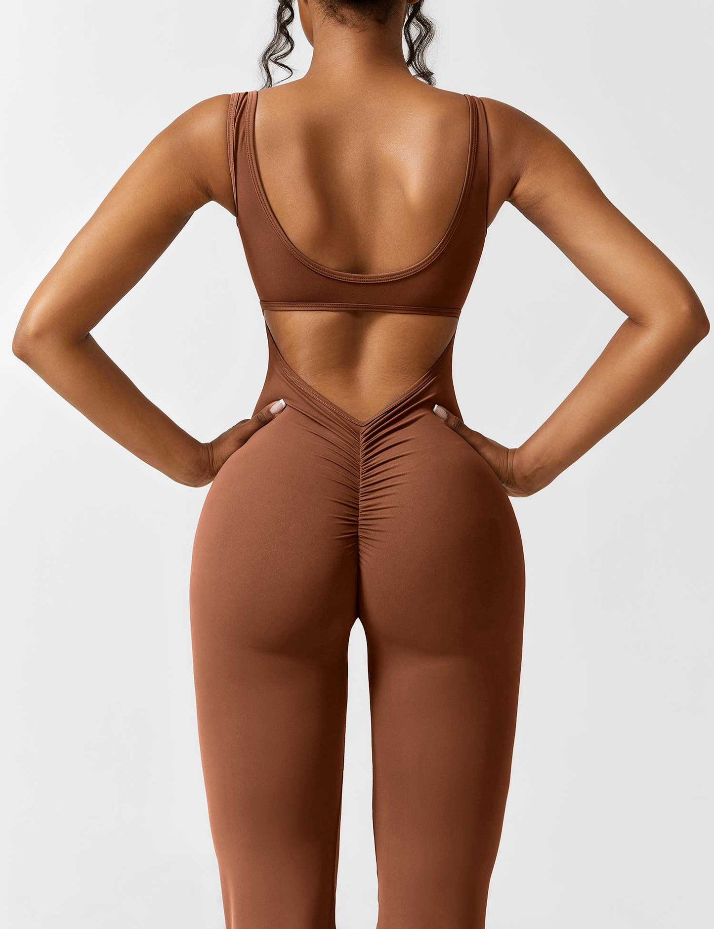 Tebeary V-Back Flared Jumpsuit