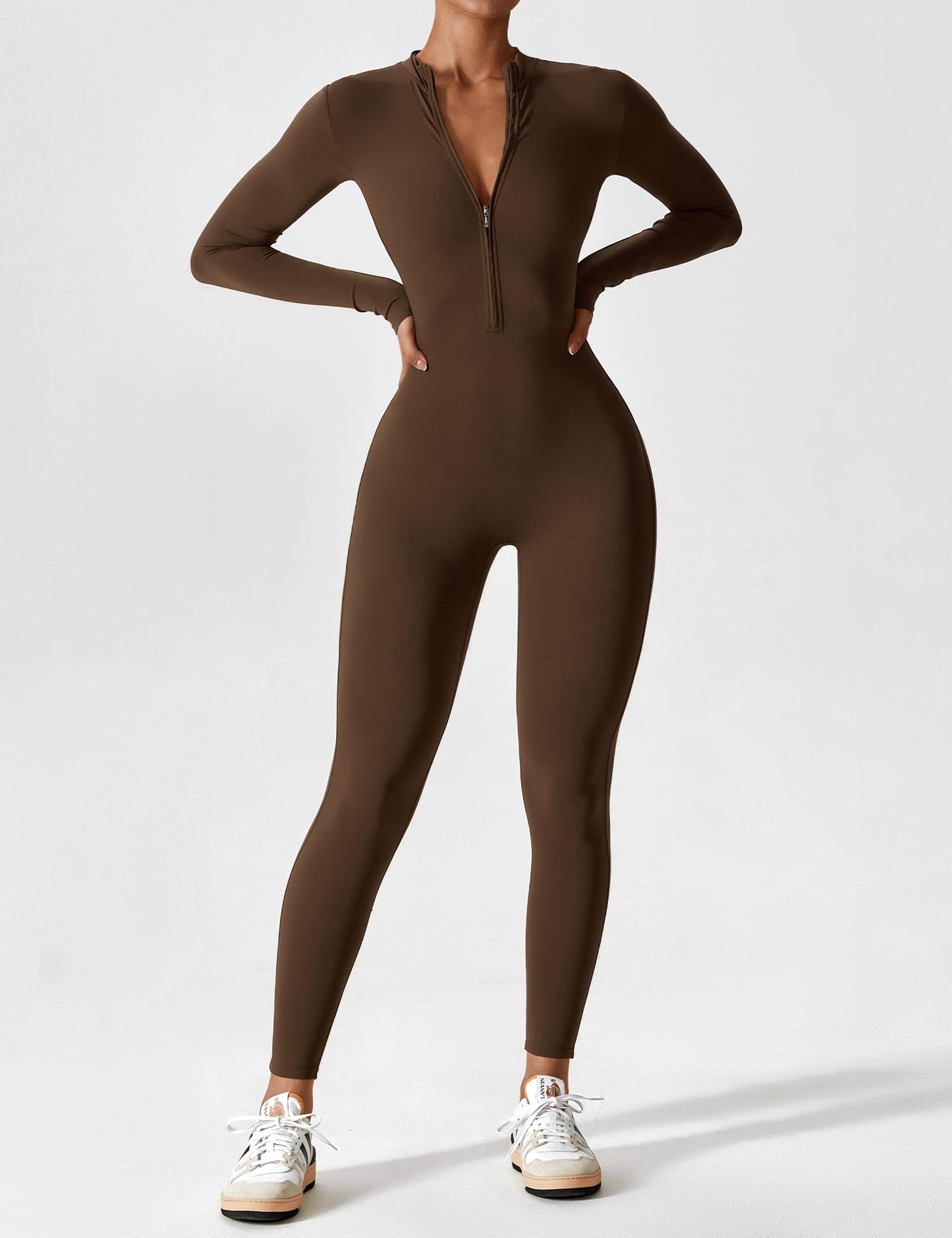 Tebeary Issa Fleece Long Sleeve Zipper Jumpsuit
