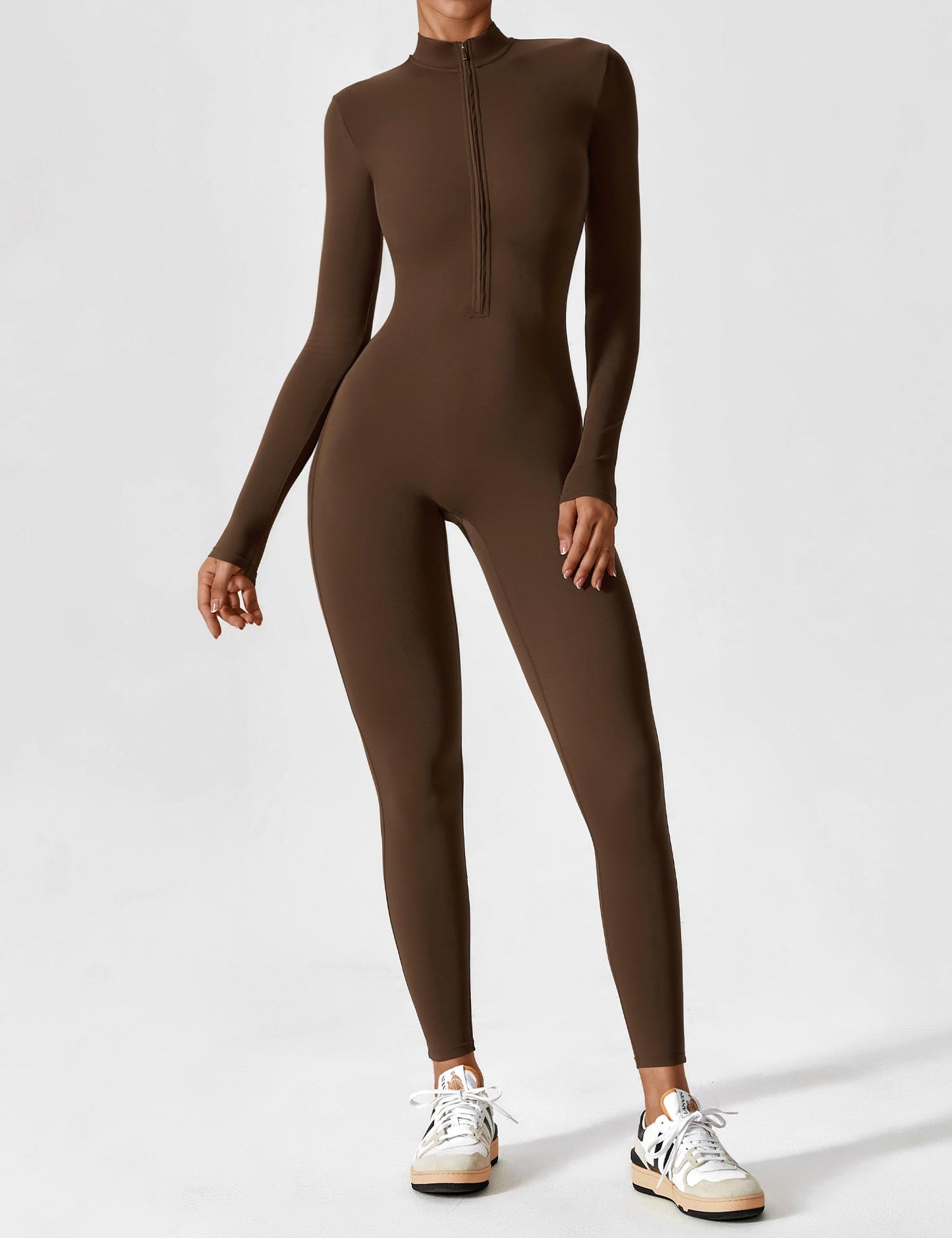 Tebeary Issa Fleece Long Sleeve Zipper Jumpsuit
