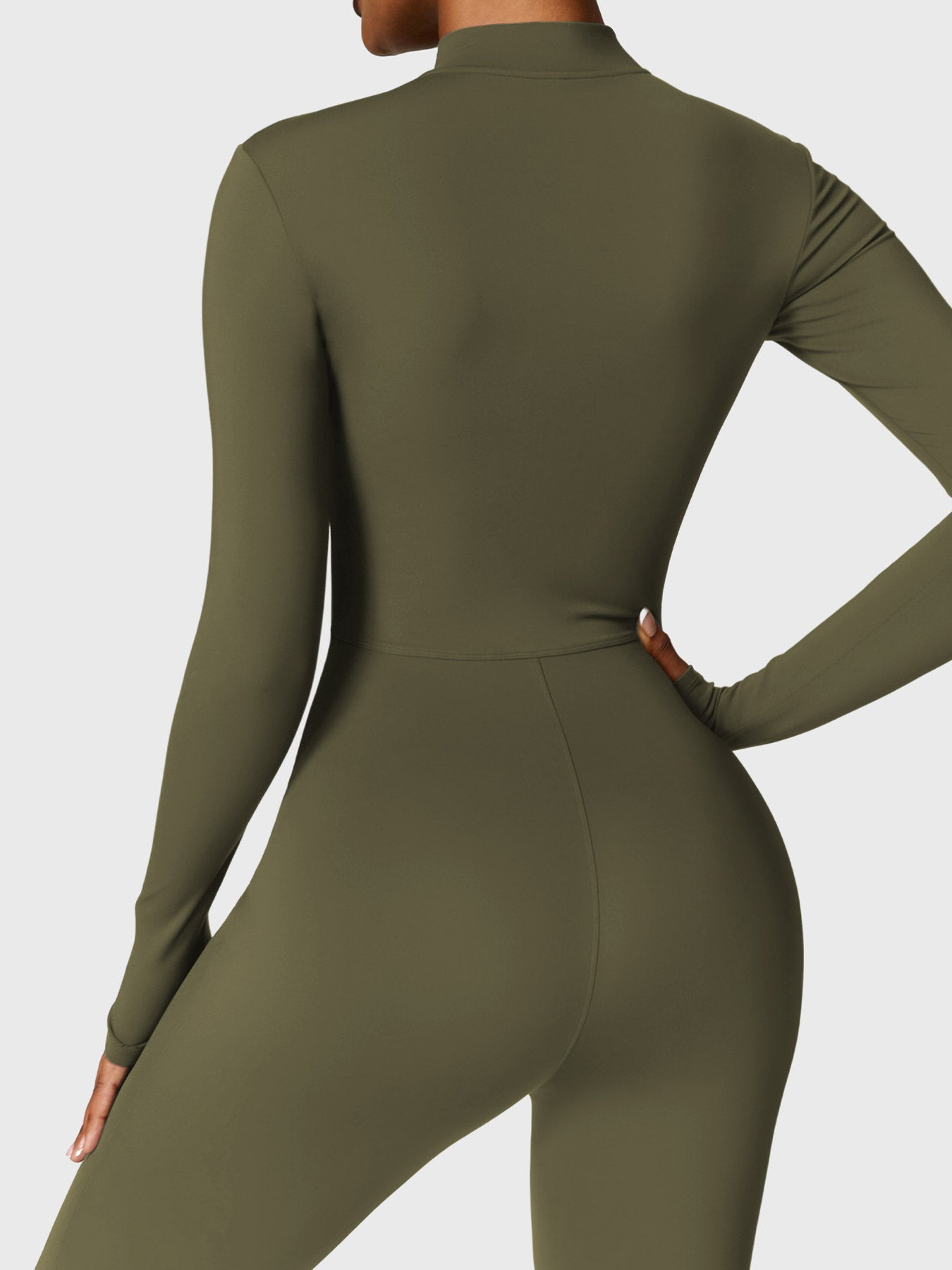 Tebeary Issa Fleece Long Sleeve Zipper Jumpsuit