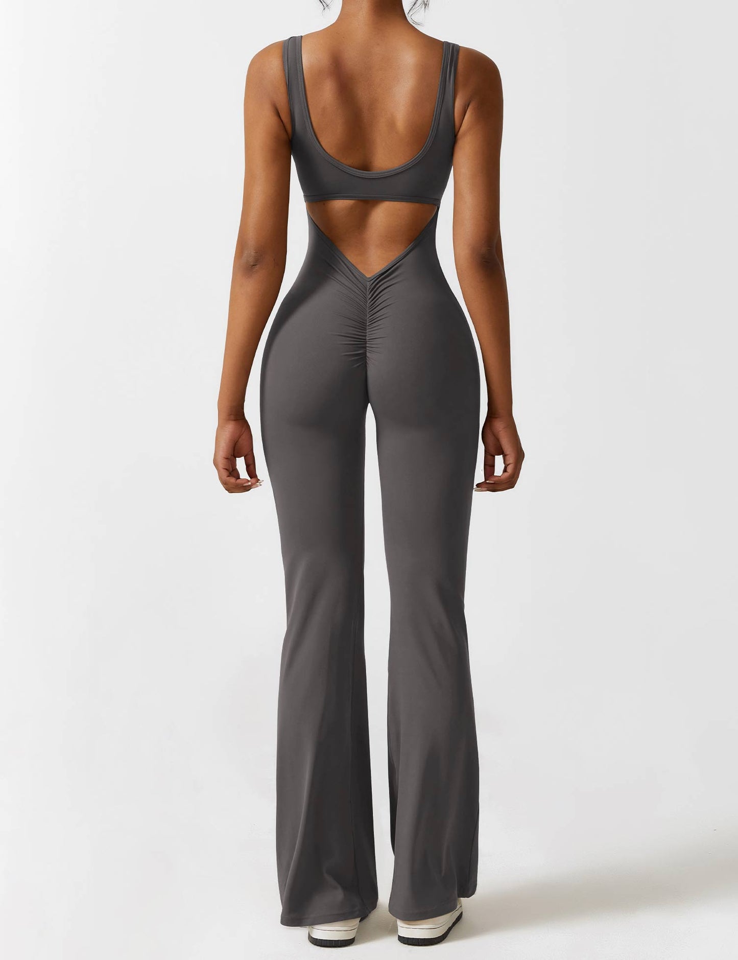 Tebeary V-Back Flared Jumpsuit