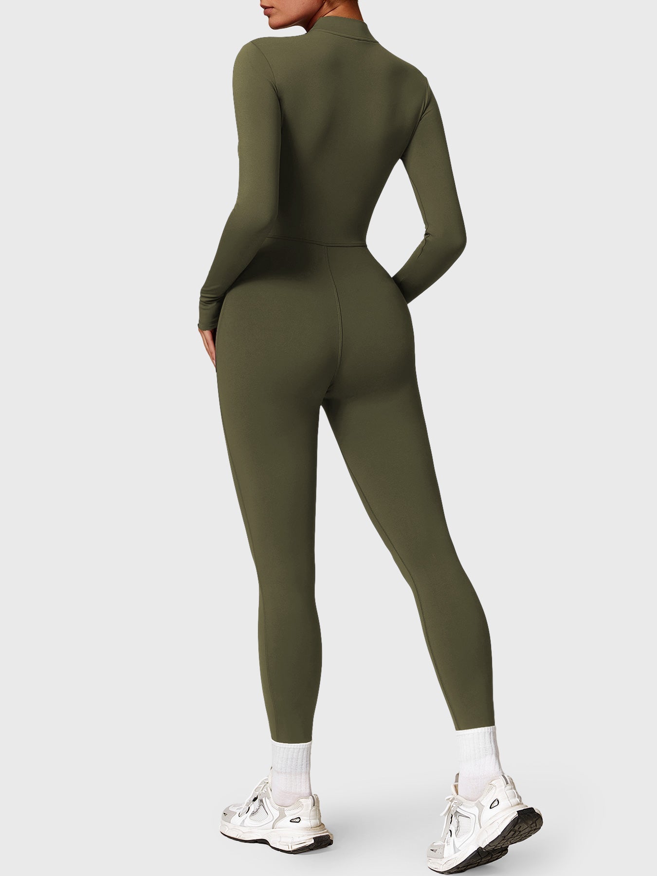 Tebeary Issa Fleece Long Sleeve Zipper Jumpsuit