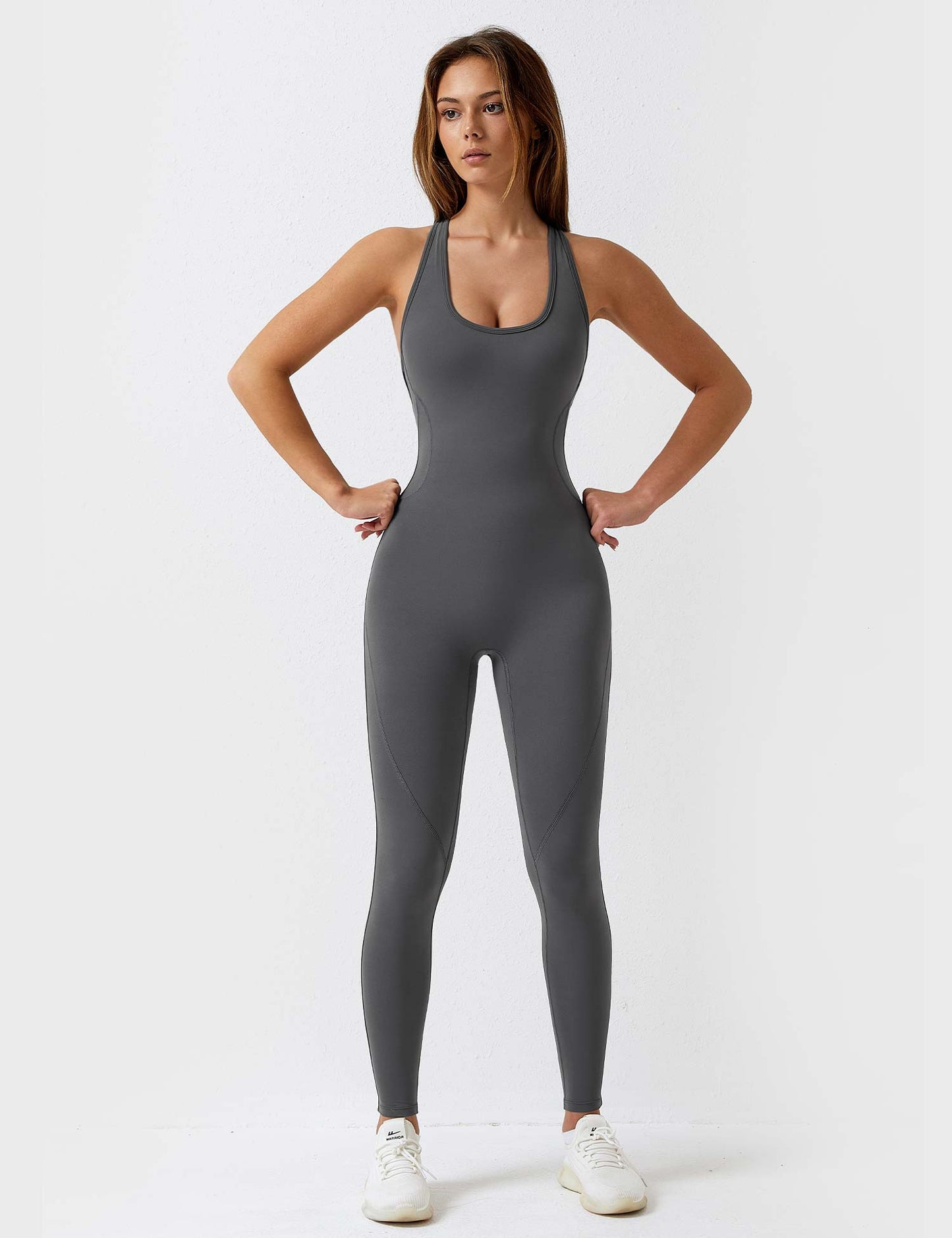 Tebeary U-Neck One-piece Backless Jumpsuit