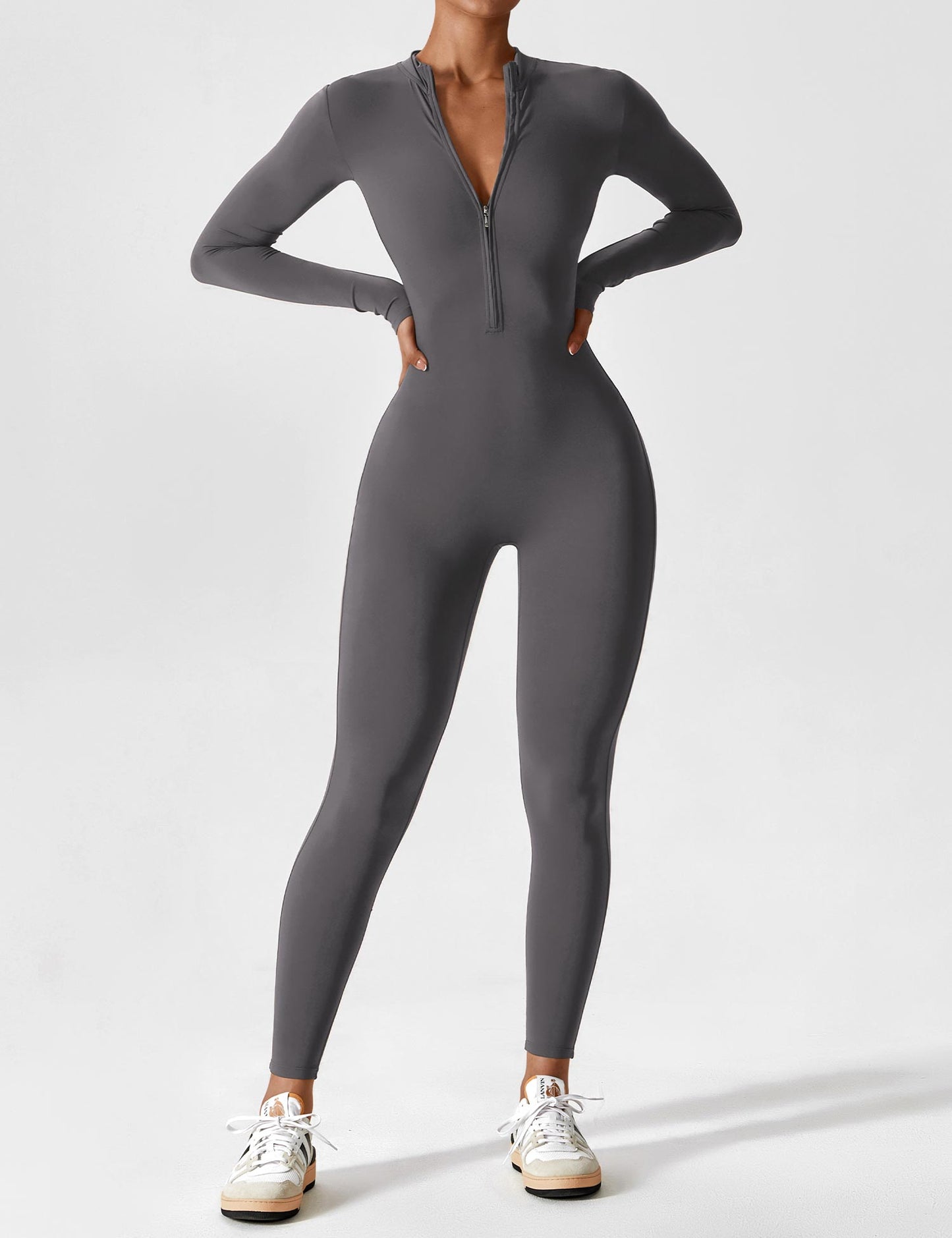 Tebeary Issa Fleece Long Sleeve Zipper Jumpsuit