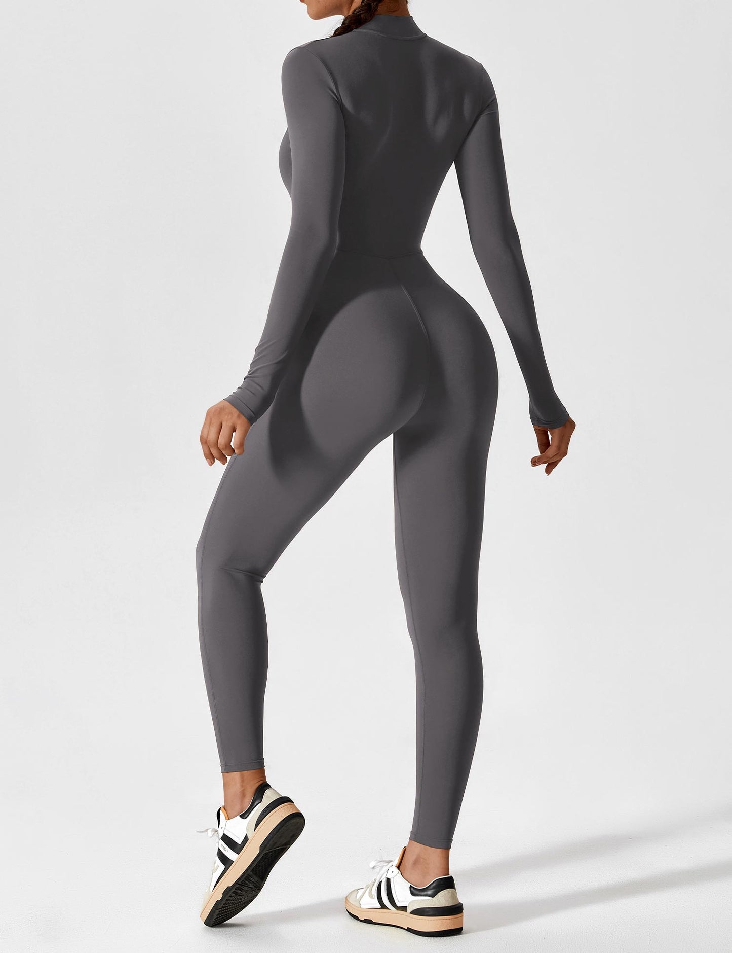 Tebeary Issa Fleece Long Sleeve Zipper Jumpsuit