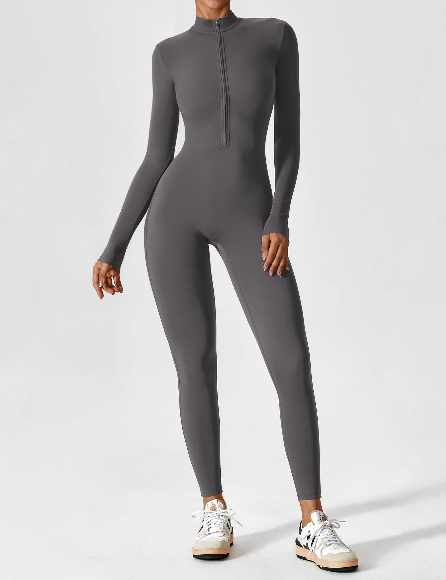 Tebeary Issa Fleece Long Sleeve Zipper Jumpsuit