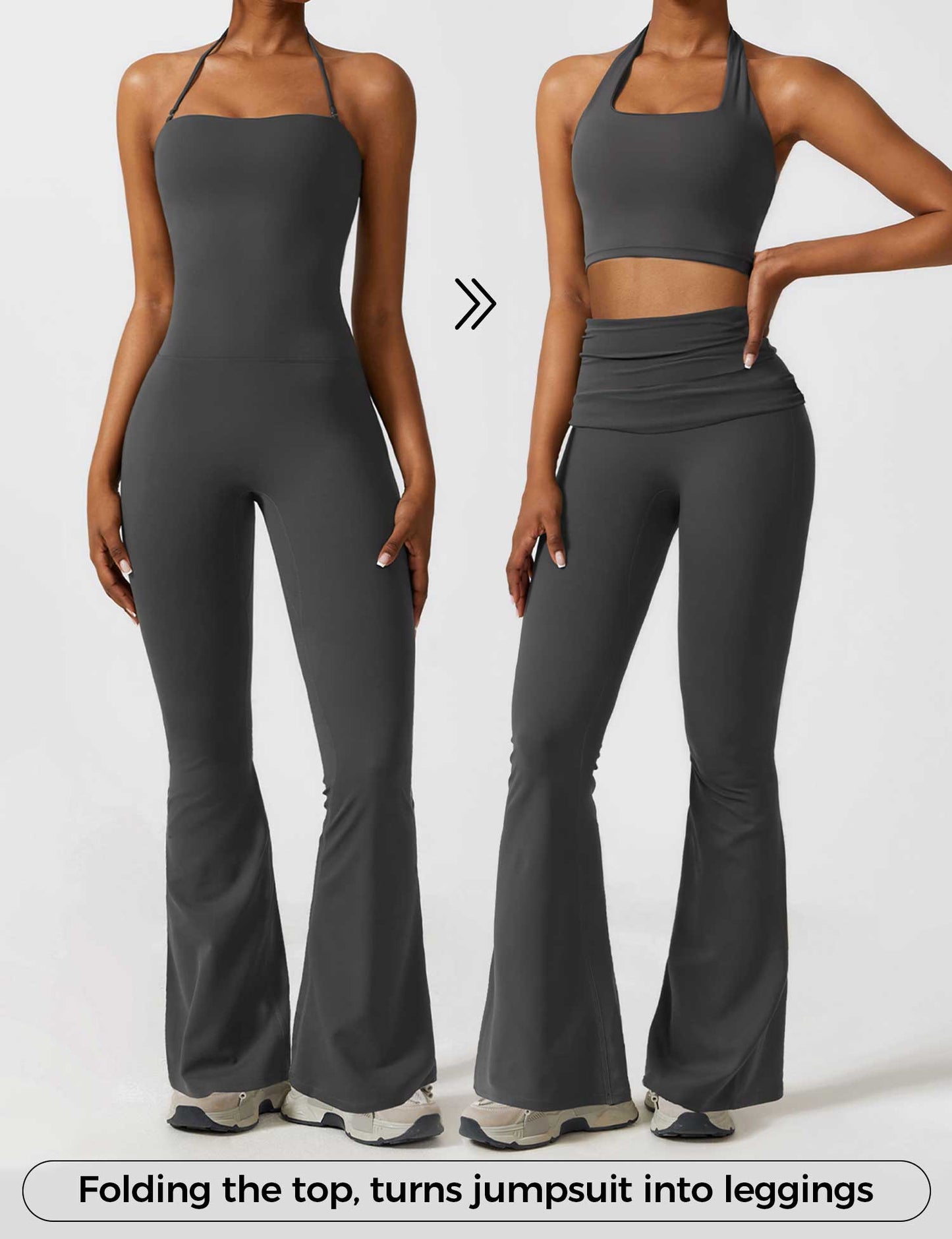 Tebeary Halter Flared Jumpsuit