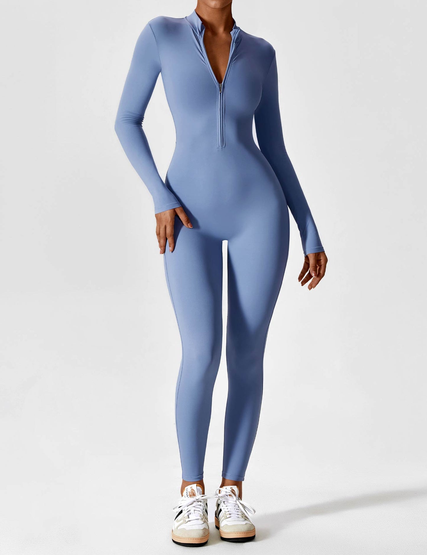 Tebeary Issa Fleece Long Sleeve Zipper Jumpsuit