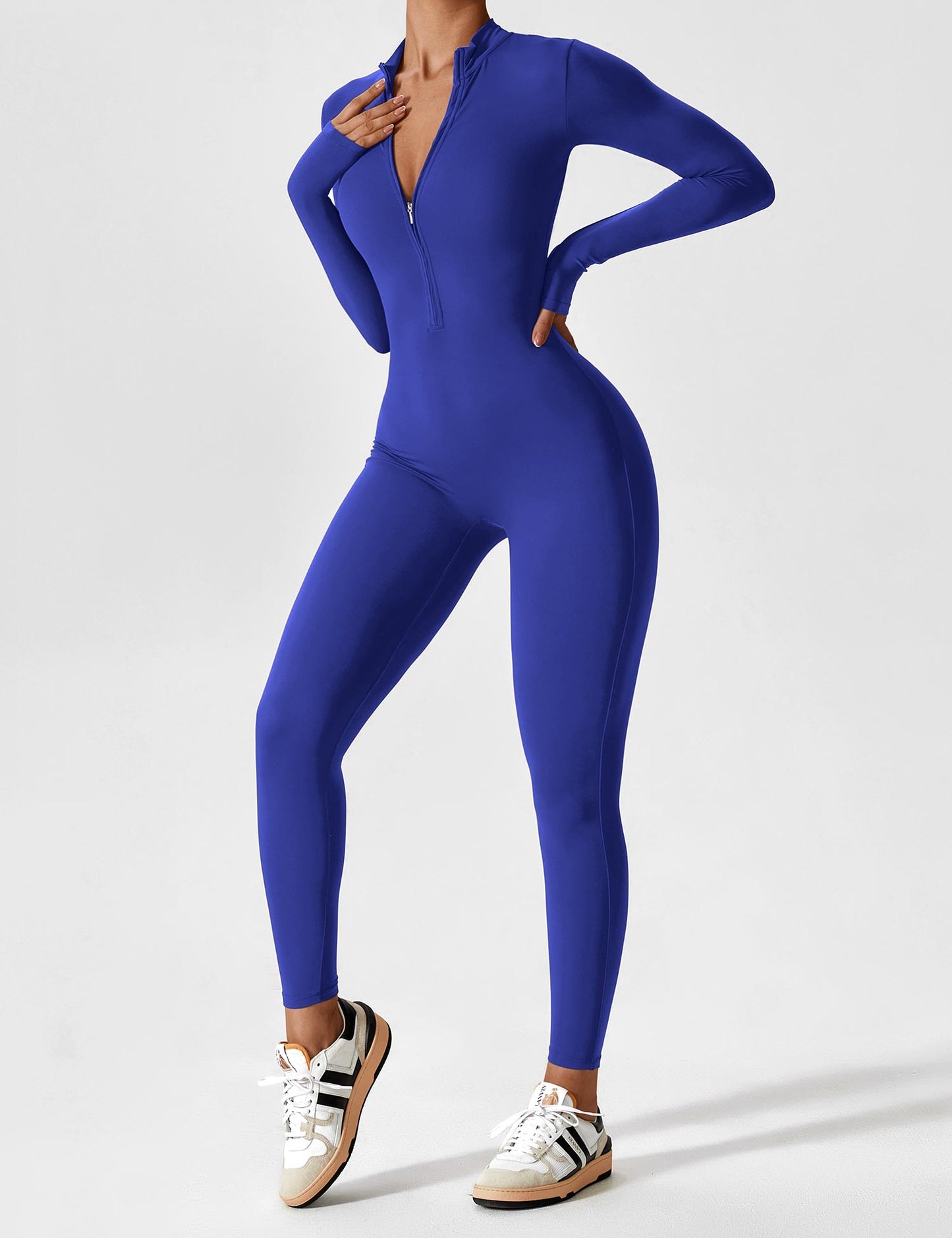 Tebeary Issa Fleece Long Sleeve Zipper Jumpsuit