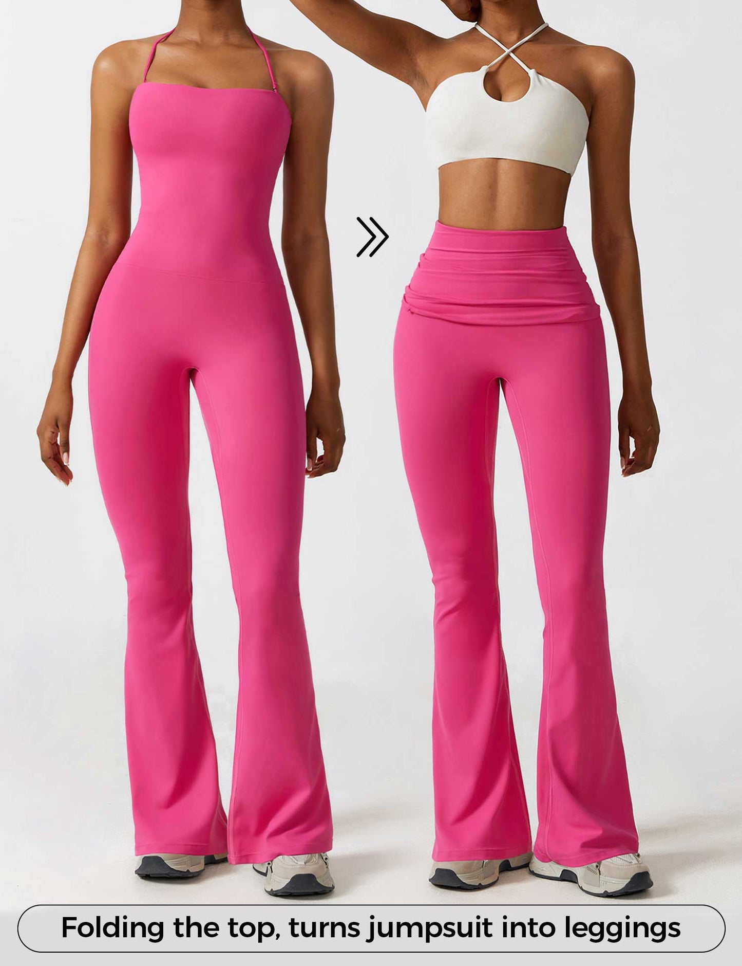Tebeary Halter Flared Jumpsuit