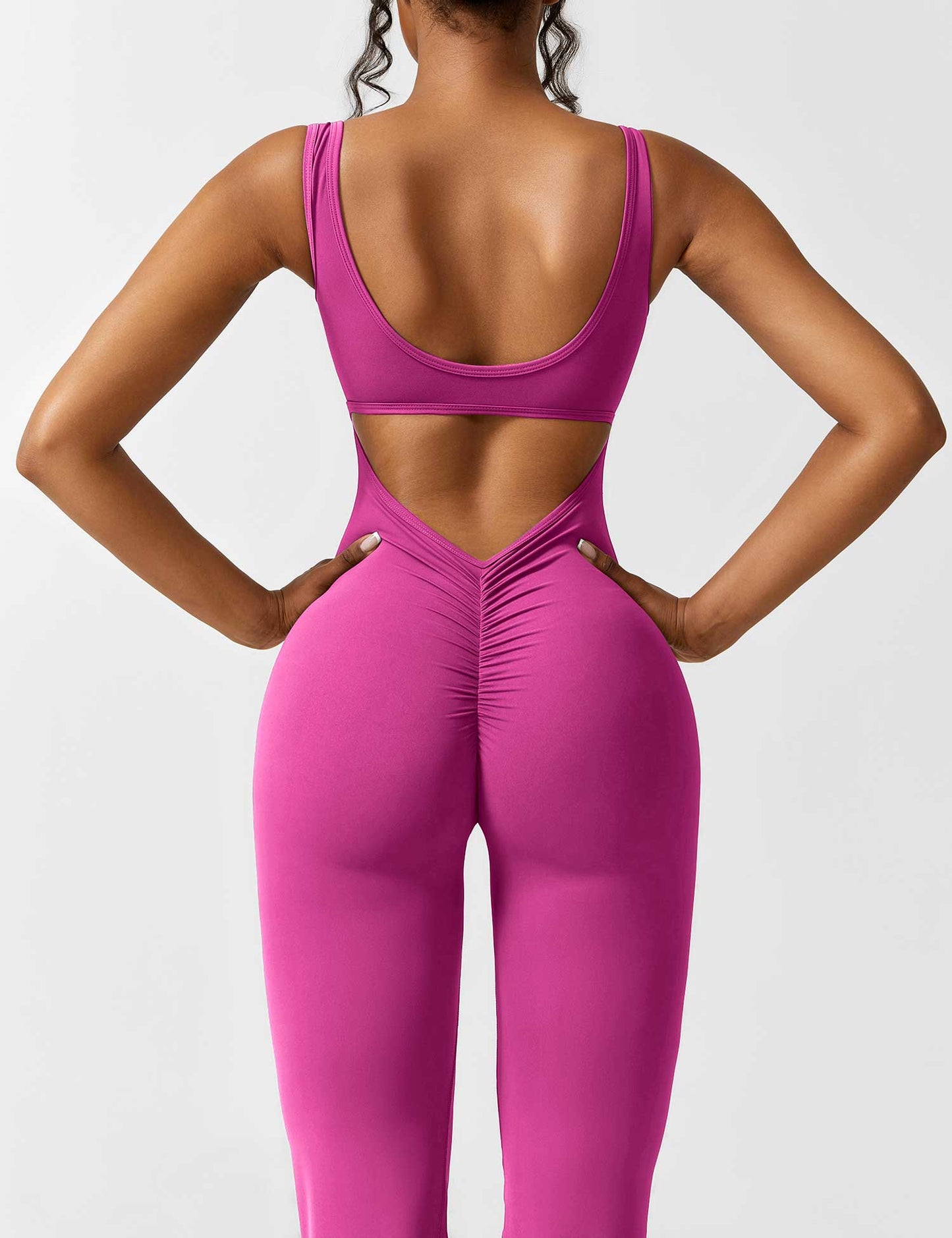 Tebeary V-Back Flared Jumpsuit