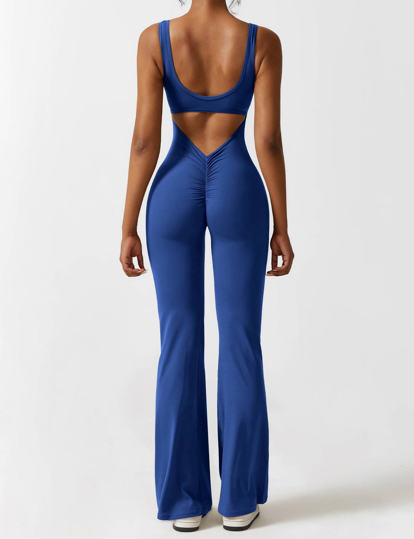 Tebeary V-Back Flared Jumpsuit