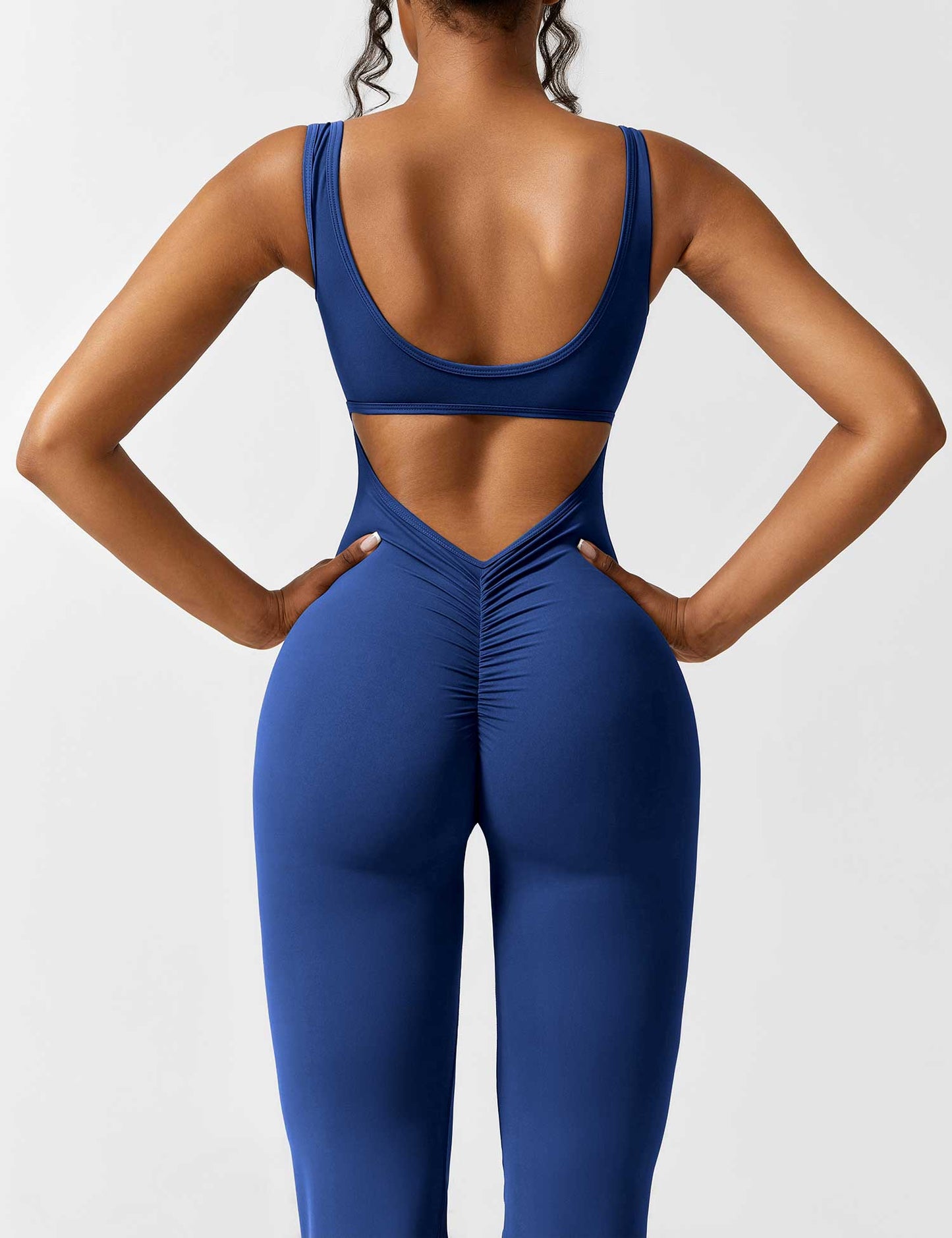 Tebeary V-Back Flared Jumpsuit