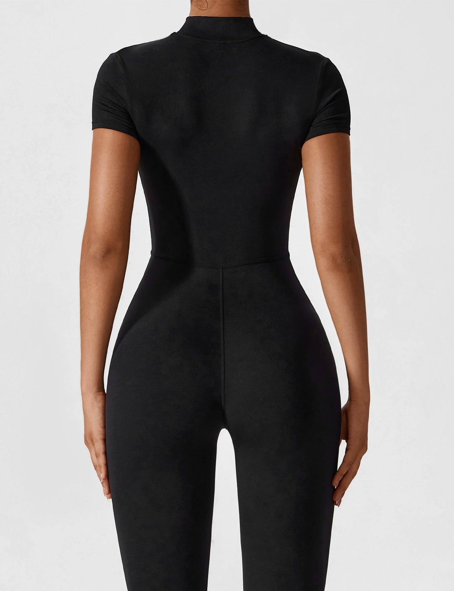 Tebeary Long Sleeve/ Short Sleeve Zipper Jumpsuit