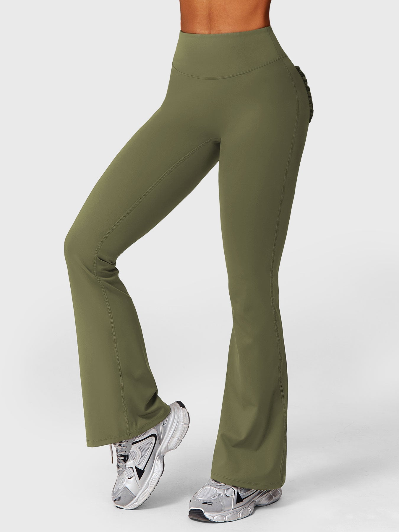 Tebeary Dosa Ruffle Pocket Flare Leggings