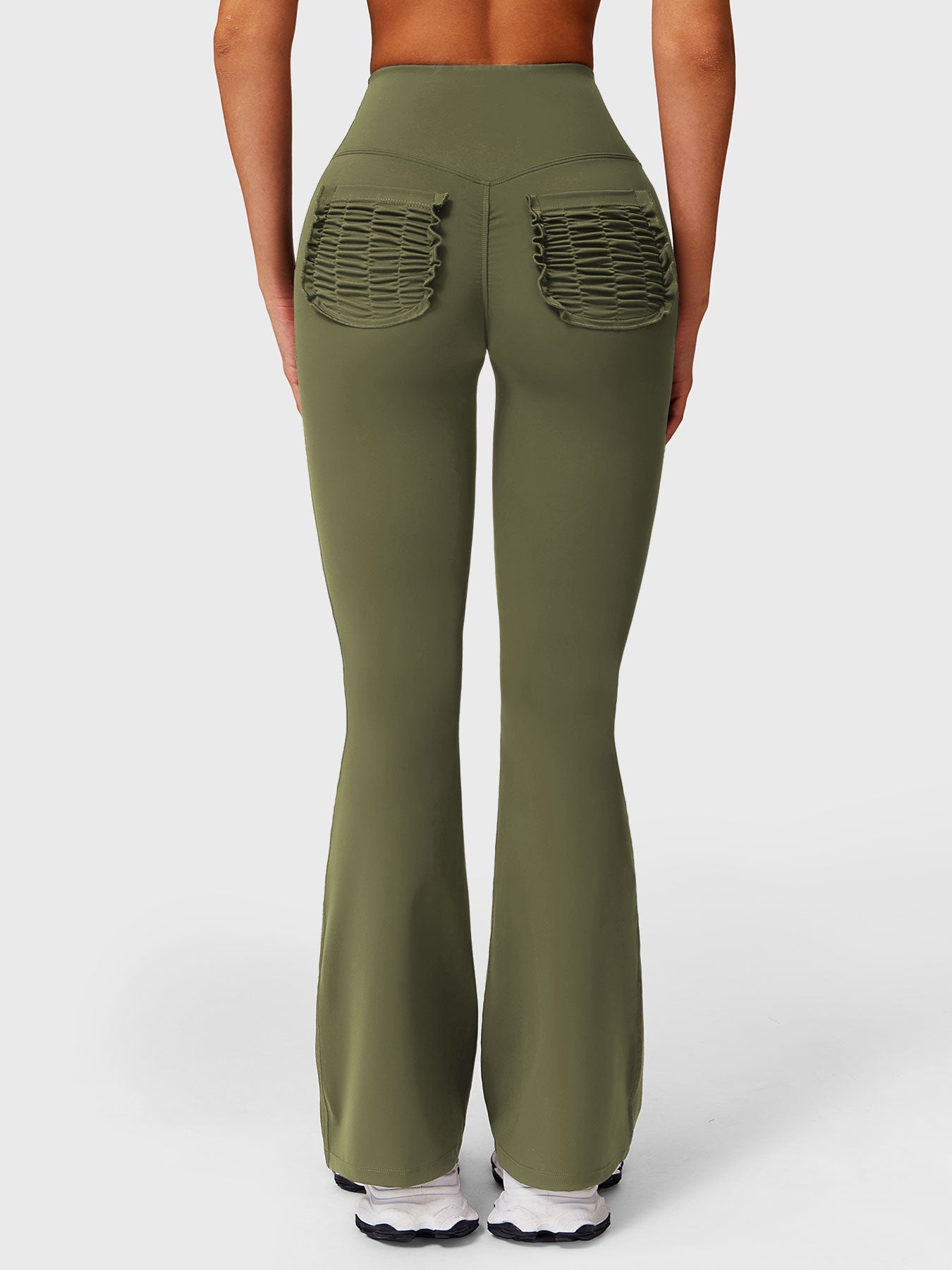 Tebeary Dosa Ruffle Pocket Flare Leggings