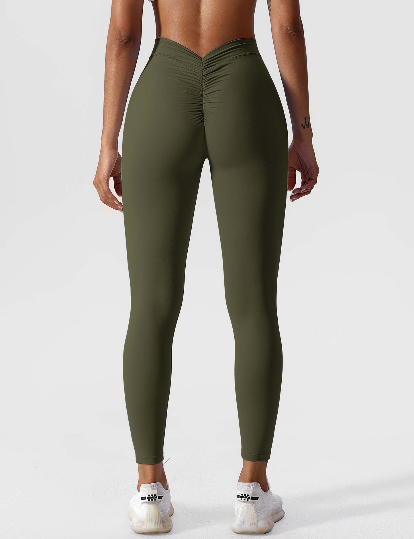 Tebeary V-back Ruched Leggings