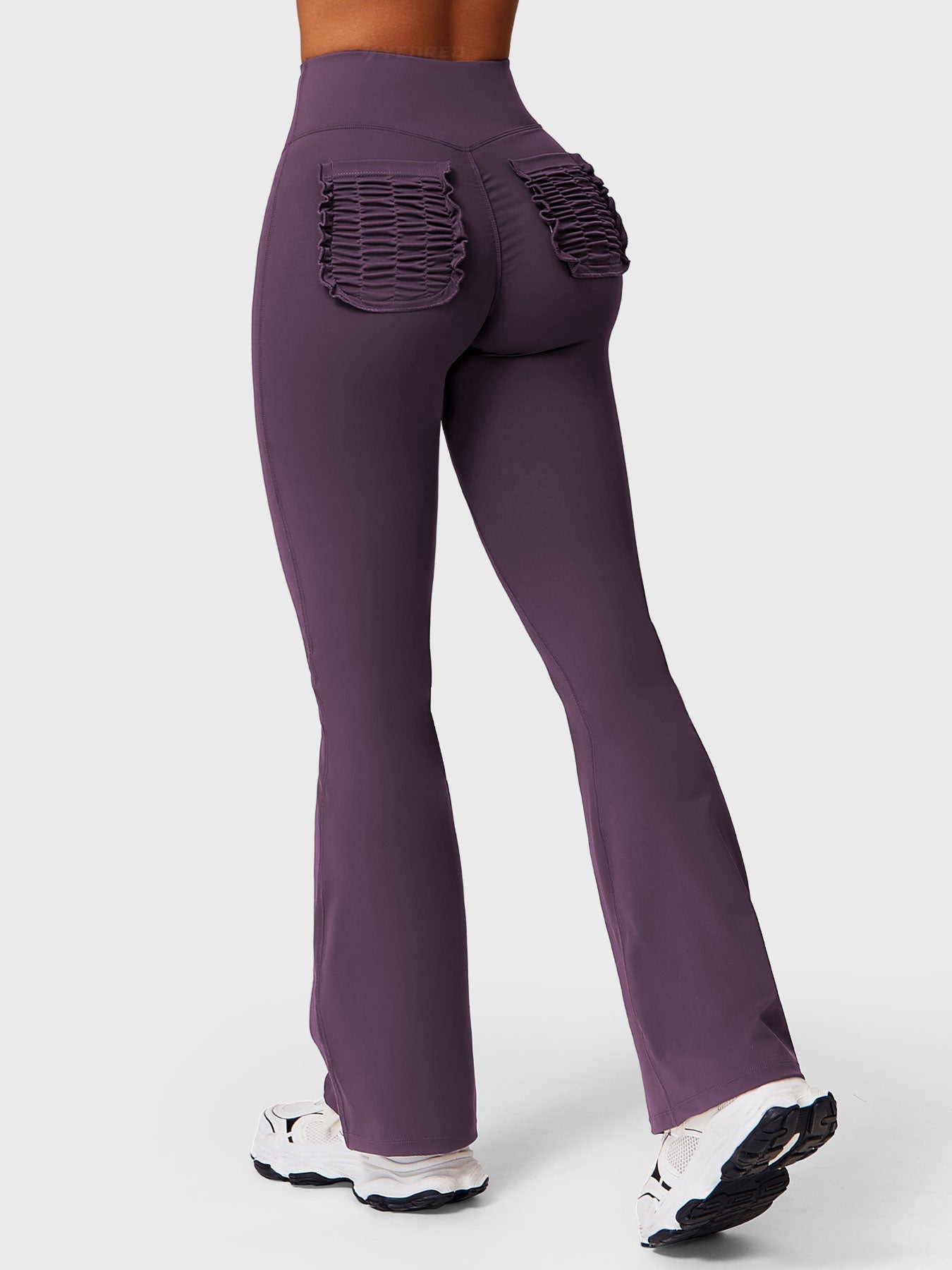 Tebeary Dosa Ruffle Pocket Flare Leggings
