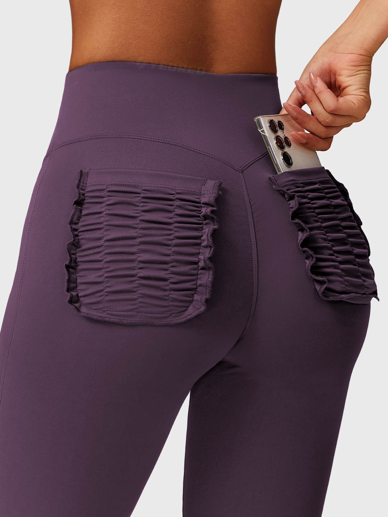 Tebeary Dosa Ruffle Pocket Flare Leggings